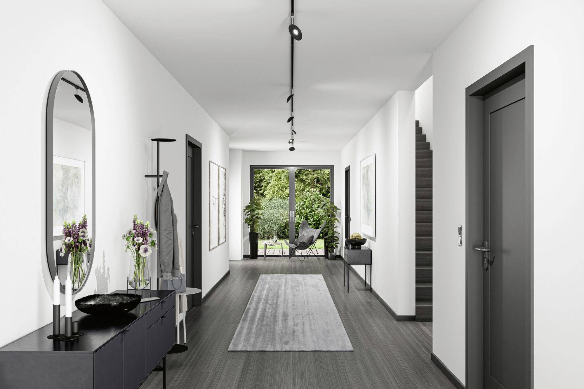 Paulmann Spot Sphere Hochvolt-Schienensystem-Leuchte URail LED Schwarz (matt)