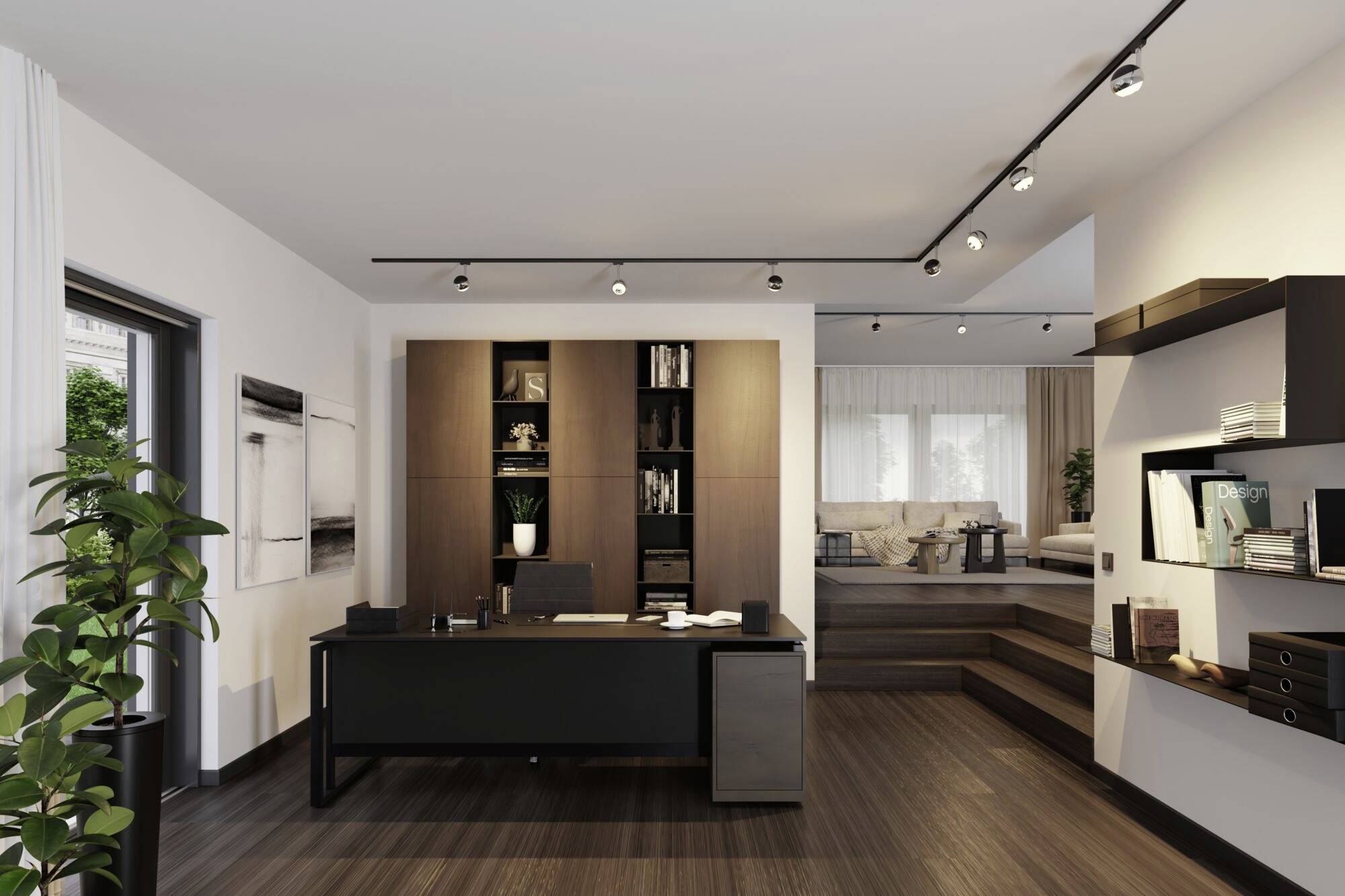 Paulmann Spot Capsule Hochvolt-Schienensystem-Leuchte URail LED fest eingebaut 6W LED Schwarz (matt), Chrom