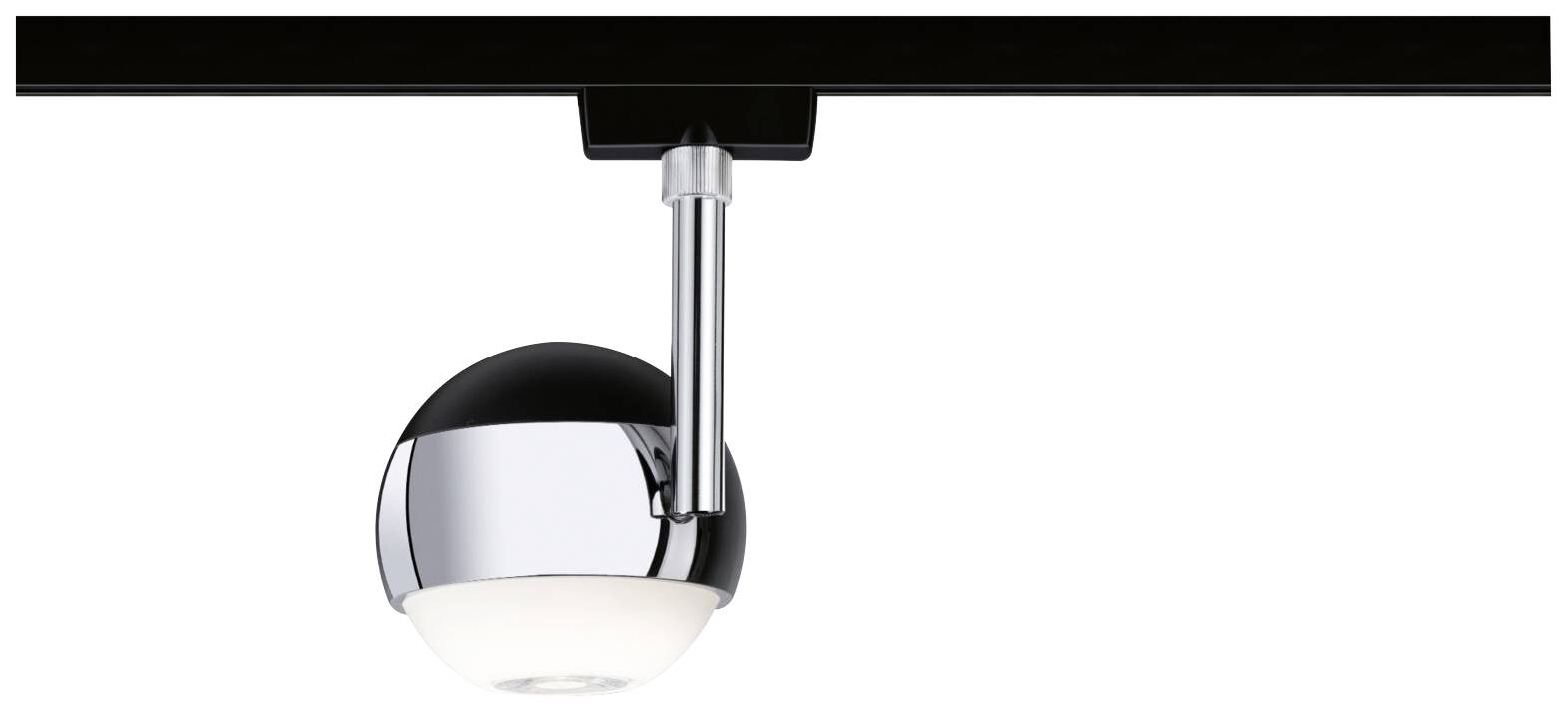 Paulmann Spot Capsule Hochvolt-Schienensystem-Leuchte URail LED fest eingebaut 6W LED Schwarz (matt), Chrom
