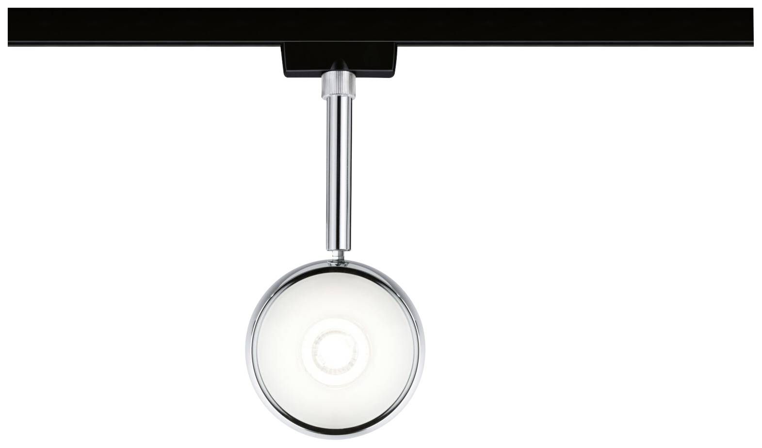Paulmann Spot Capsule Hochvolt-Schienensystem-Leuchte URail LED fest eingebaut 6W LED Schwarz (matt), Chrom