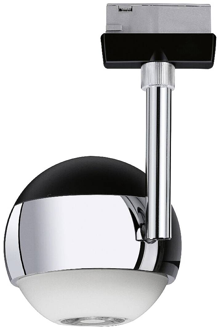 Paulmann Spot Capsule Hochvolt-Schienensystem-Leuchte URail LED fest eingebaut 6W LED Schwarz (matt), Chrom