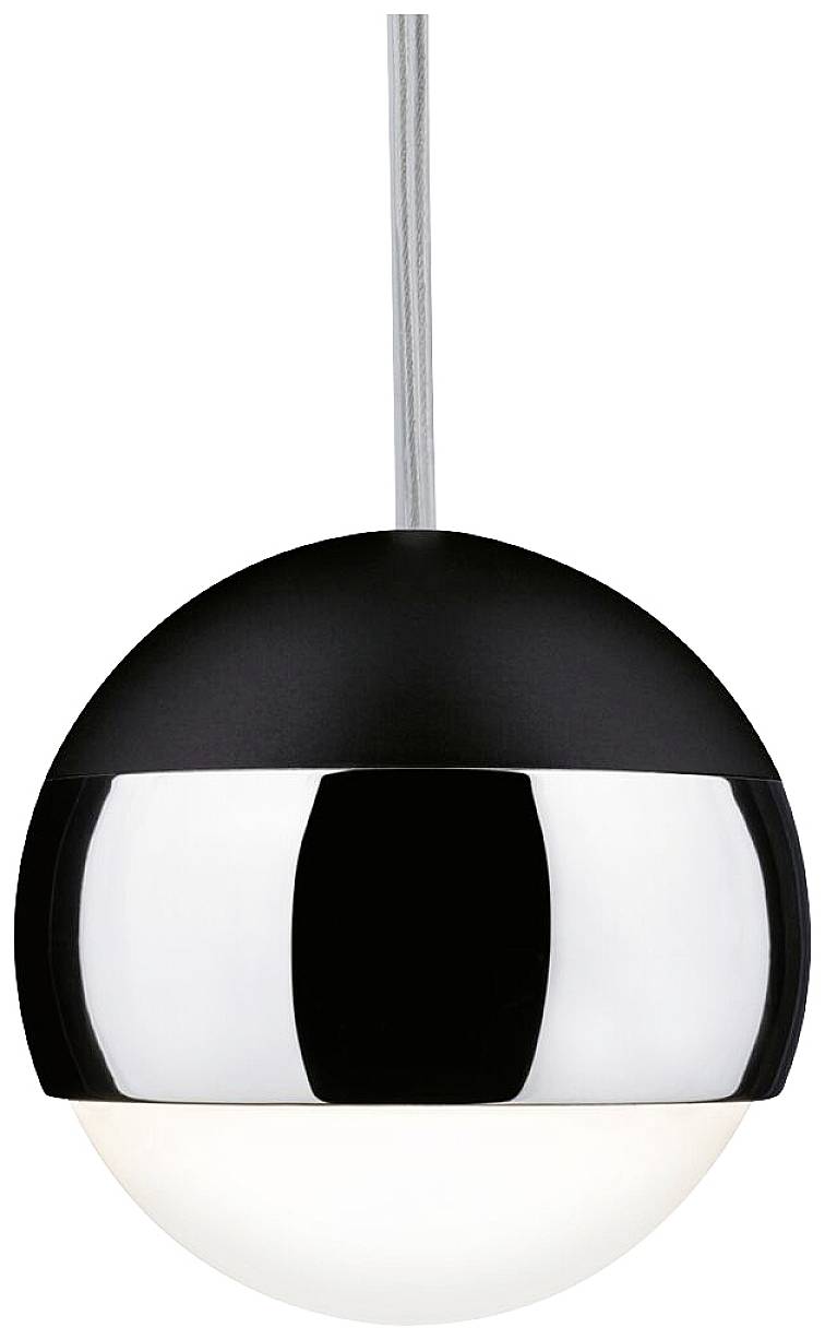 Paulmann Pendel Capsule Hochvolt-Schienensystem-Leuchte URail LED fest eingebaut 6W LED Schwarz (matt), Chrom