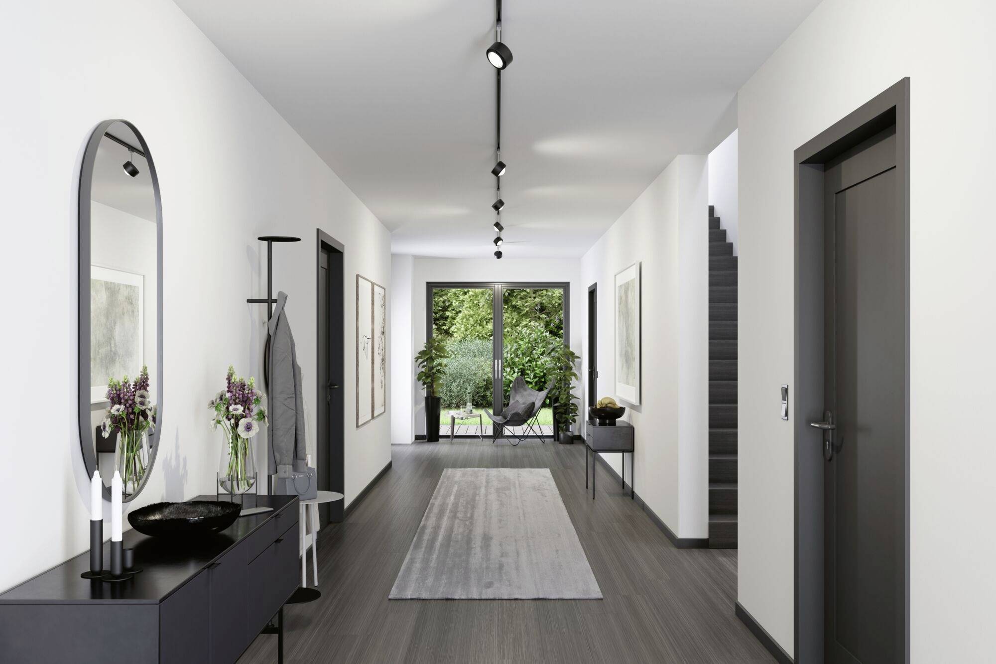 Paulmann Spot Aldan Hochvolt-Schienensystem-Leuchte URail 8W LED Schwarz (matt)