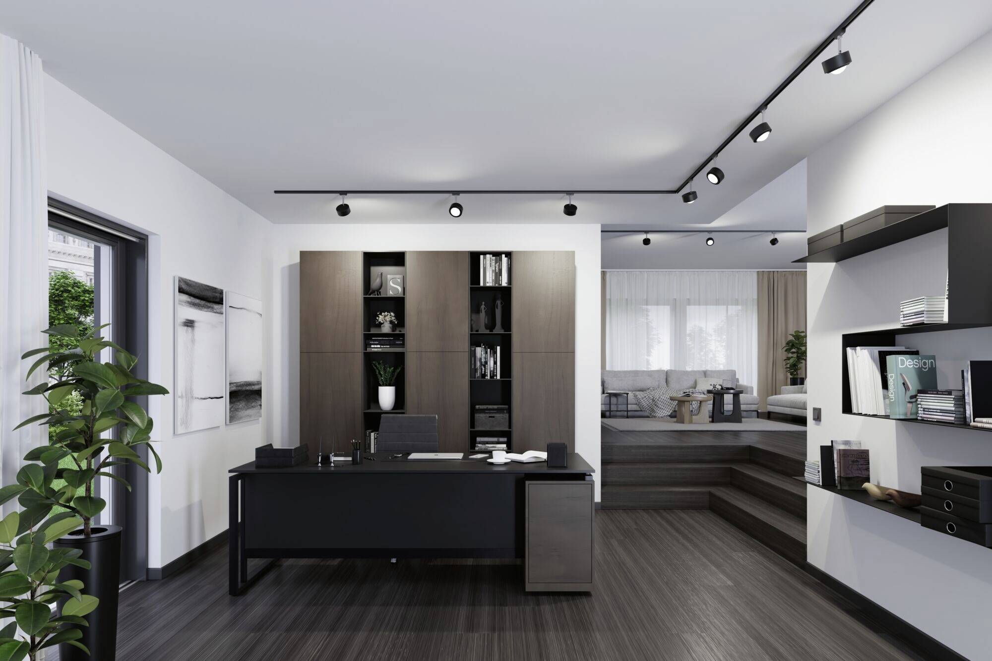 Paulmann Spot Aldan Hochvolt-Schienensystem-Leuchte URail 8W LED Schwarz (matt)