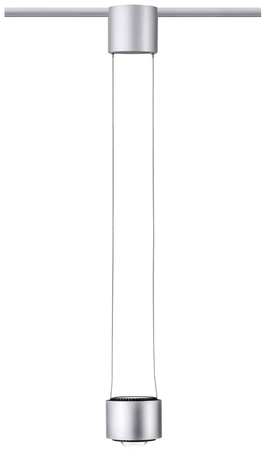 Paulmann Pendel Aldan Hochvolt-Schienensystem-Leuchte URail LED Chrom (matt), Schwarz