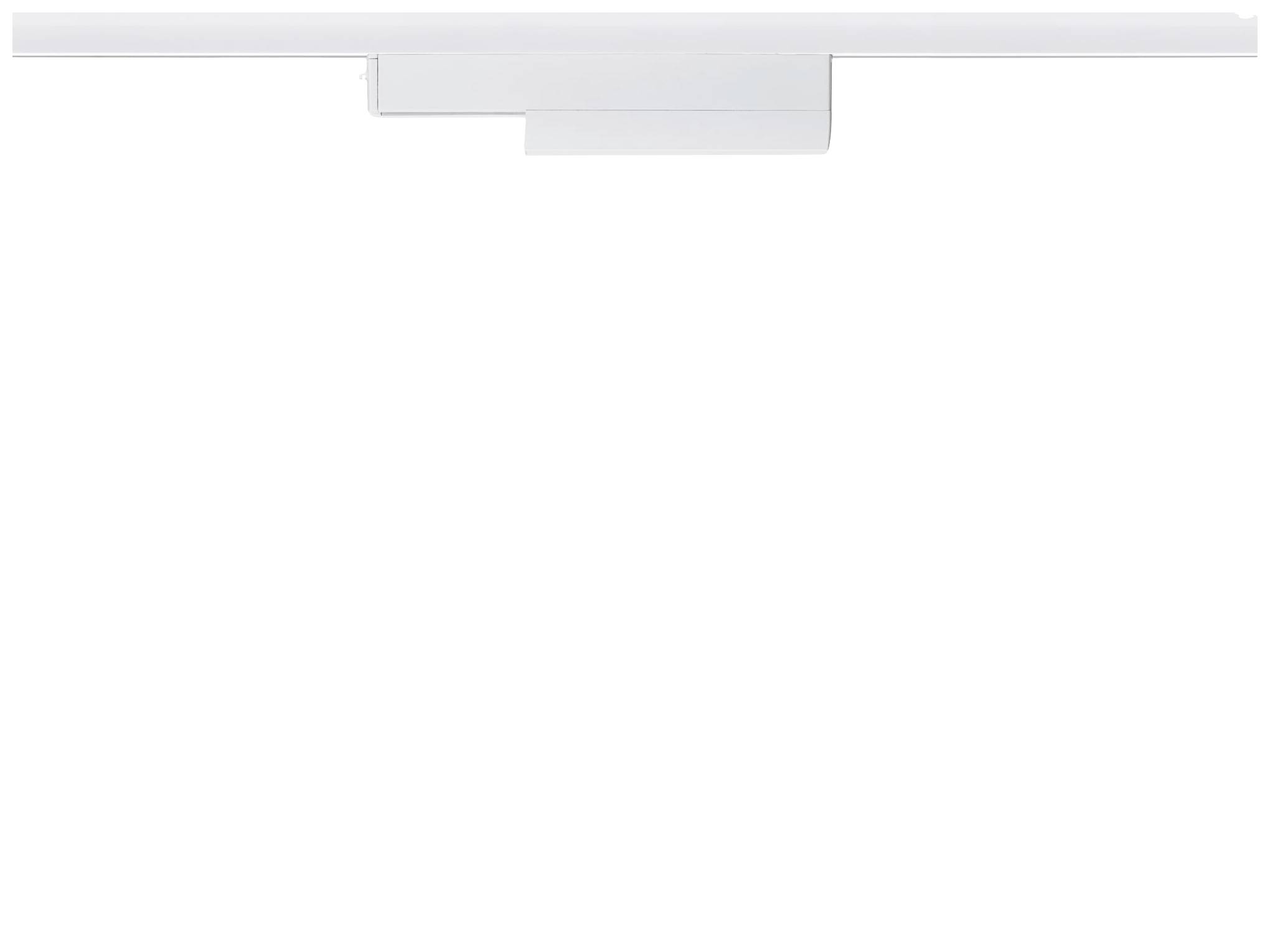 Eine moderne, minimalistische weiße LED-Wandleuchte mit rechteckigem Design, ideal für stilvolle Innenbeleuchtung.