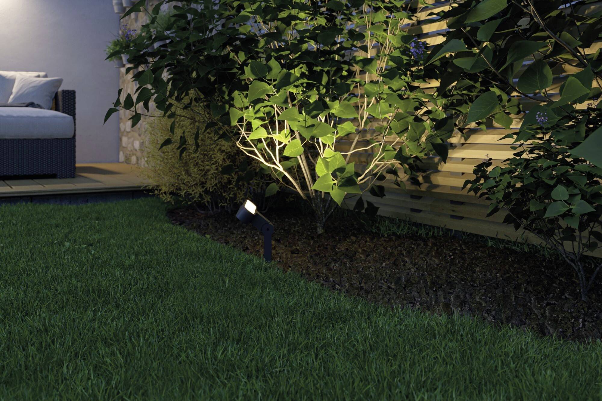 Paulmann Spot ITO horizontal 94544 Beleuchtungssystem Plug & Shine LED-Gartenstrahler LED 6W Warmweiß Anthrazit