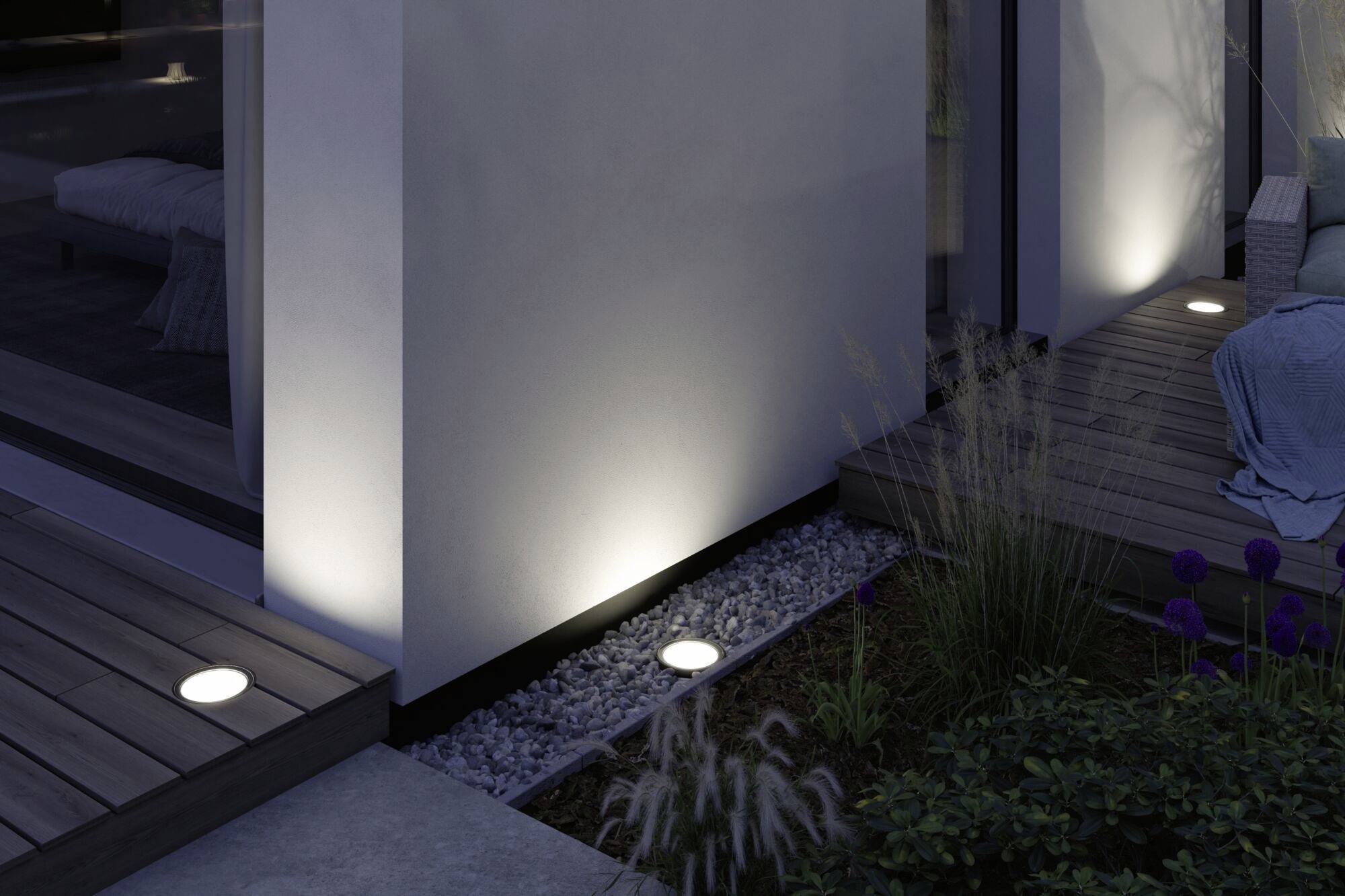 Paulmann EBL Wallwasher 94669 Beleuchtungssystem Plug & Shine LED-Bodenaufbauleuchte LED Warmweiß Anthrazit