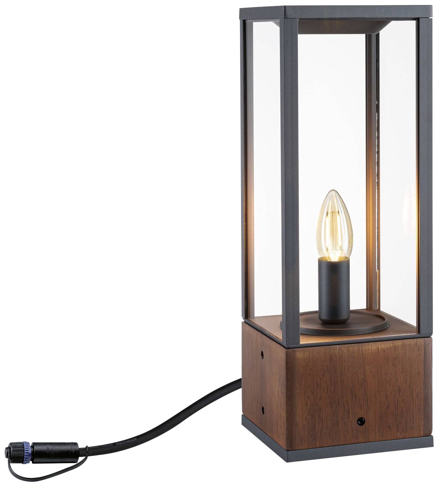 Paulmann Lichtobjekt Venea 94673 Beleuchtungssystem Plug & Shine LED-Gartenstrahler LED 2W Warmweiß Holz