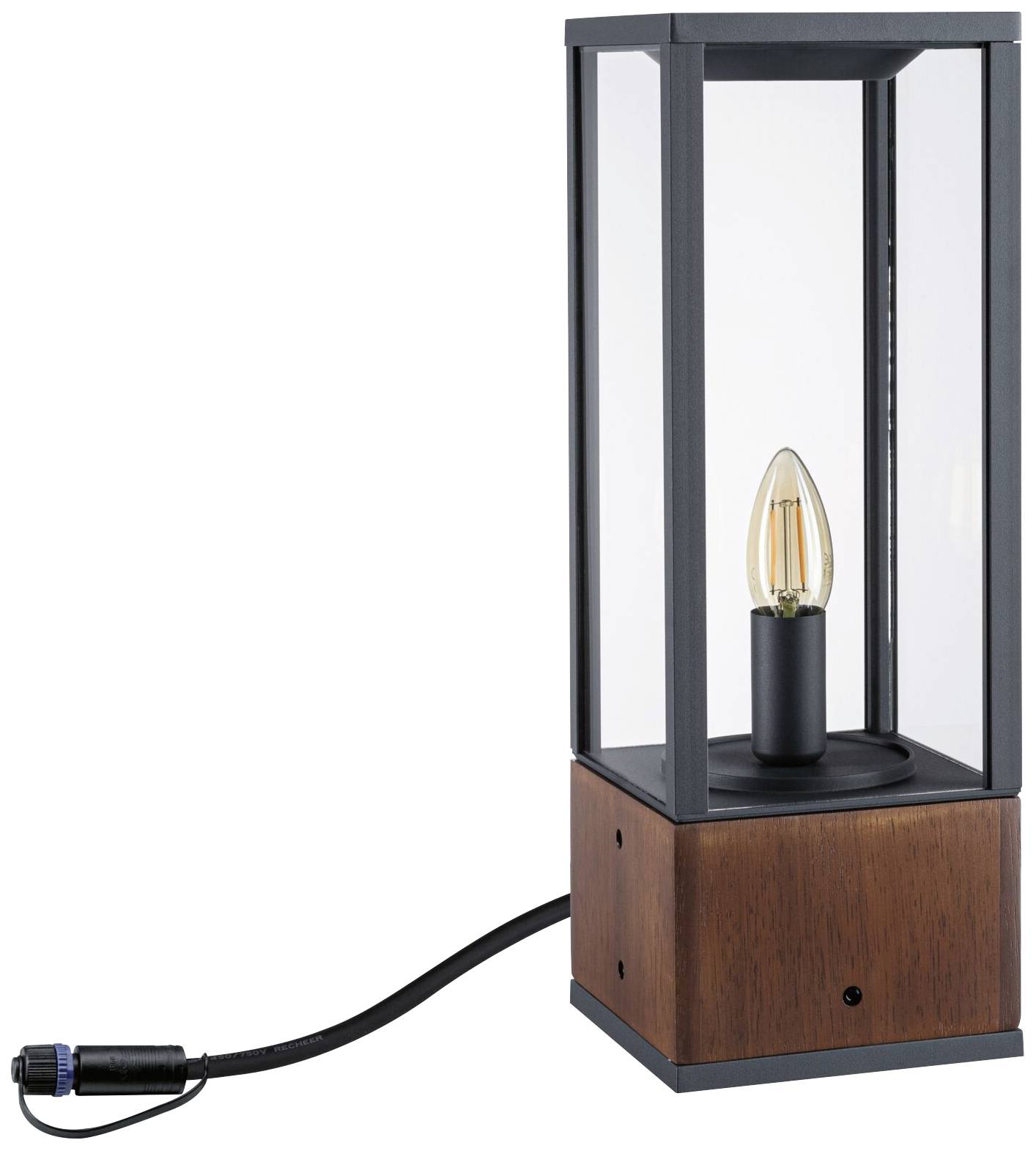 Paulmann Lichtobjekt Venea 94673 Beleuchtungssystem Plug & Shine LED-Gartenstrahler LED 2W Warmweiß Holz