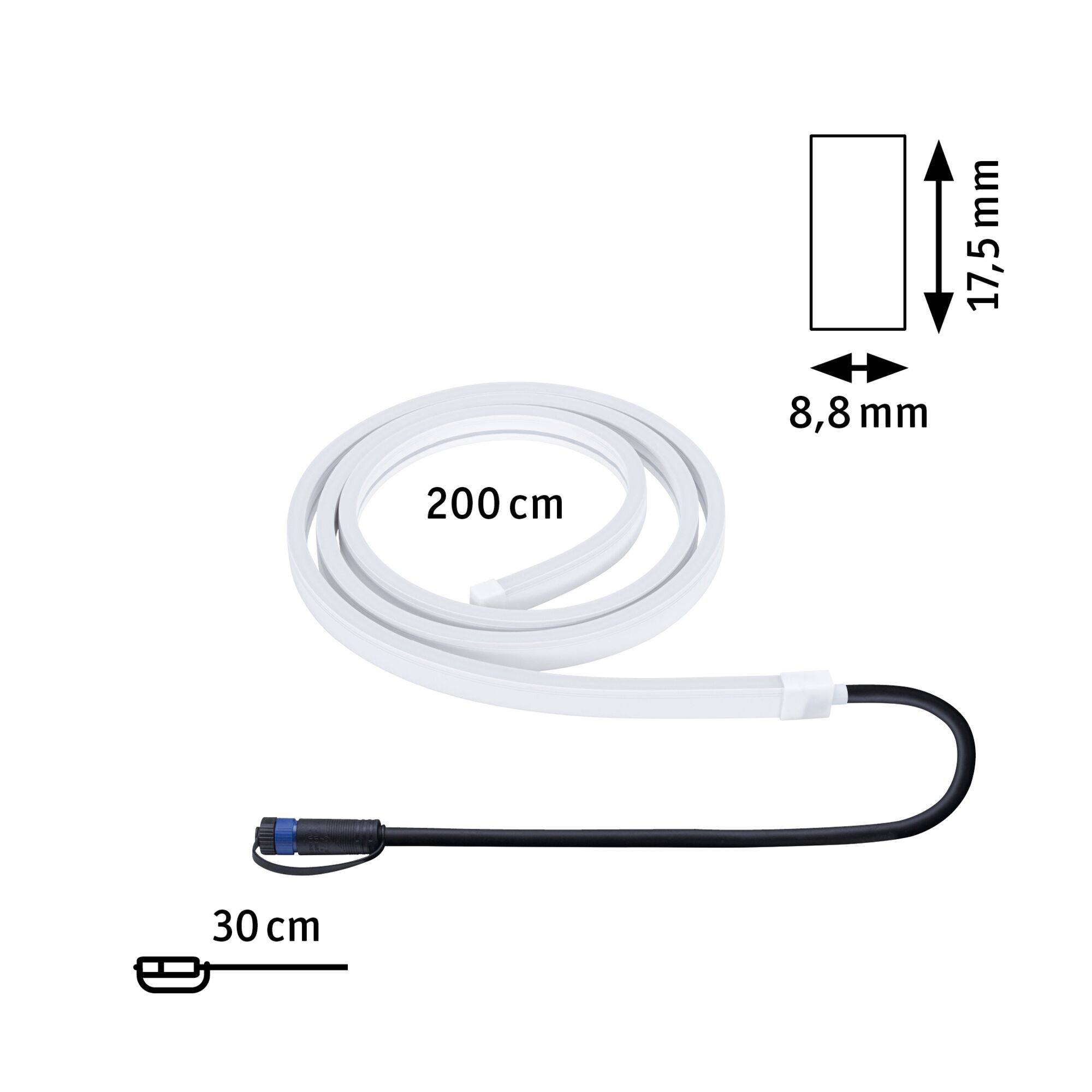 Paulmann Stripe Smooth 94679 Beleuchtungssystem Plug & Shine LED-Streifen LED 12W Warmweiß Schwarz