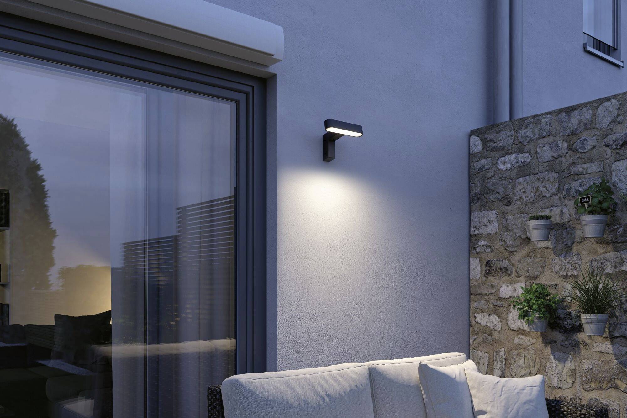 Paulmann House ITO horizontal 94548 Beleuchtungssystem GEV - Licht im Garten LED-Wandleuchte LED 6W Warmweiß Anthrazit