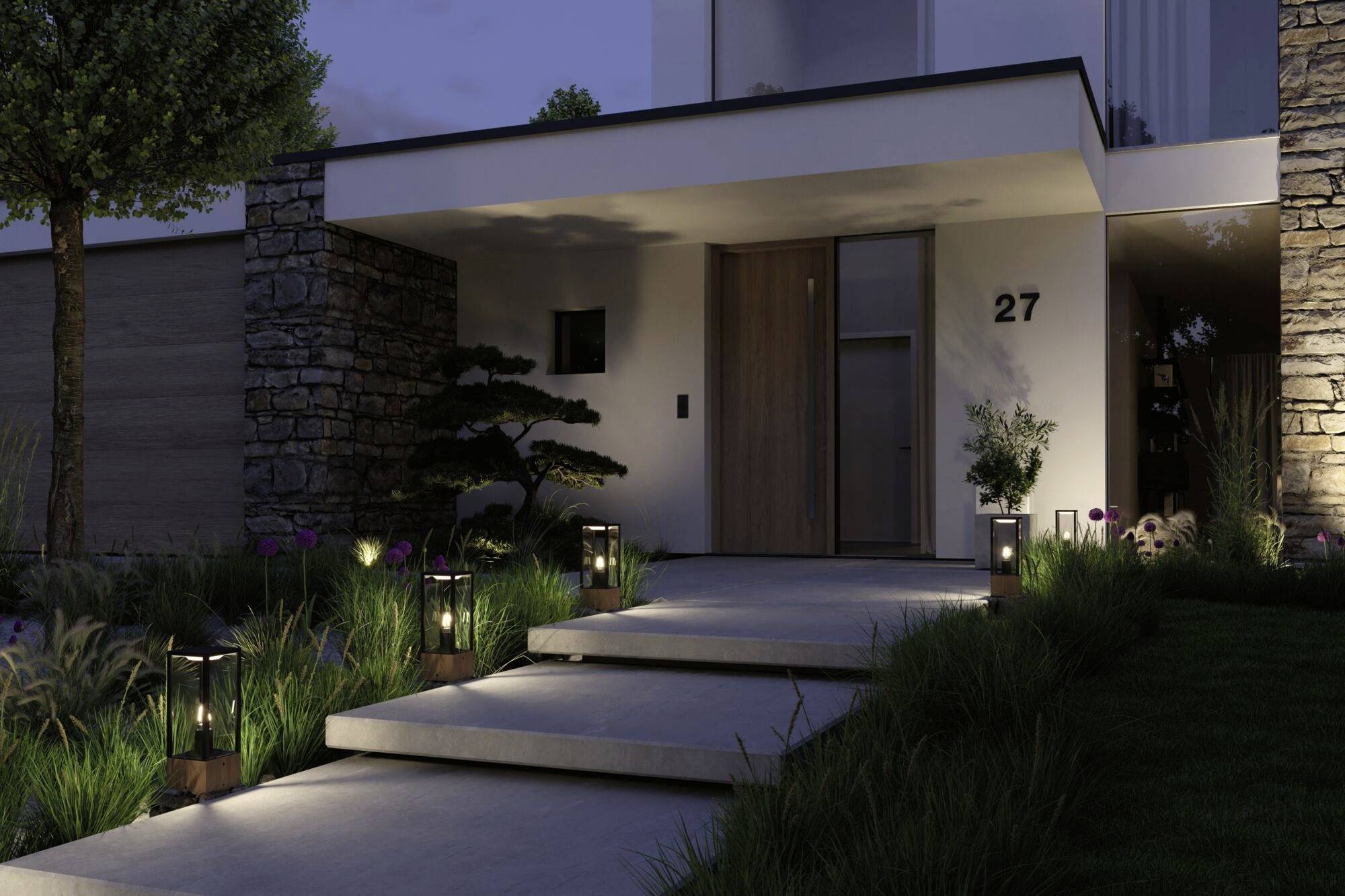 Paulmann Lichtobjekt Timba 94675 Beleuchtungssystem GEV - Licht im Garten LED-Gartenstrahler LED Holz