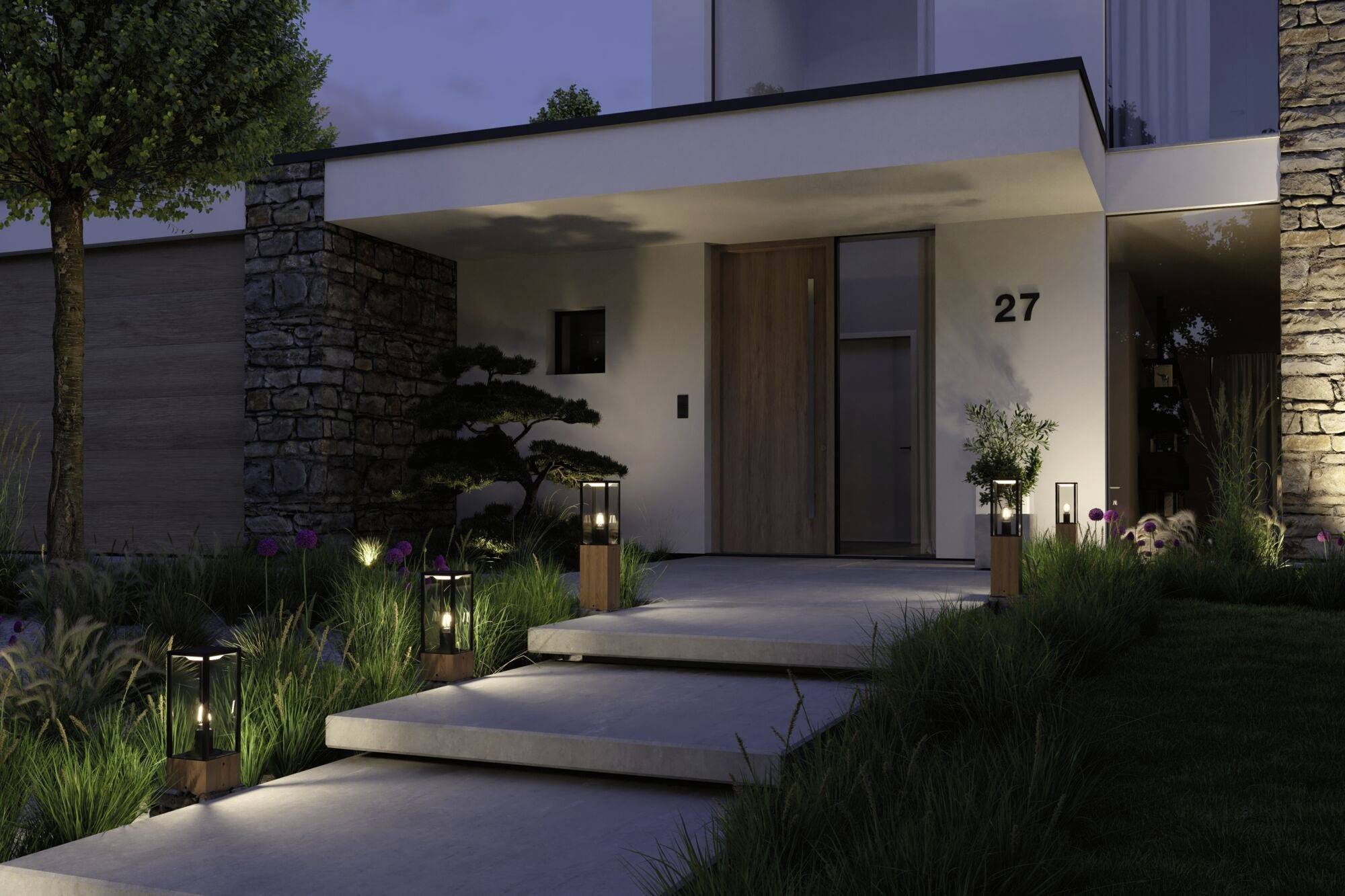 Paulmann Lichtobjekt Timba 94675 Beleuchtungssystem GEV - Licht im Garten LED-Gartenstrahler LED Holz