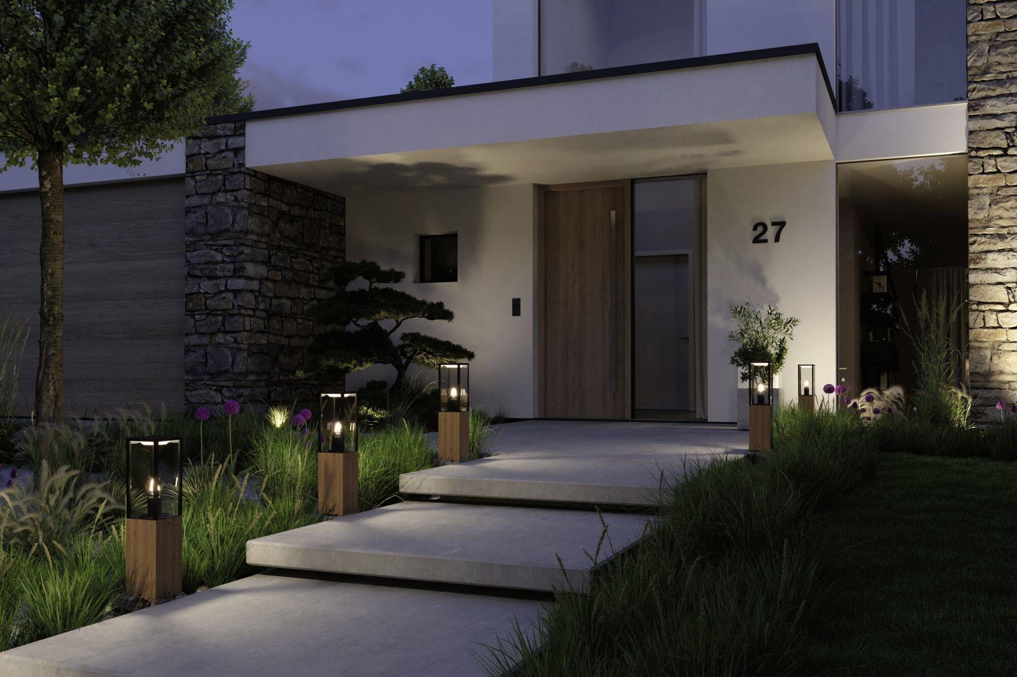 Paulmann Lichtobjekt Timba 94676 Beleuchtungssystem GEV - Licht im Garten LED-Gartenstrahler LED Holz