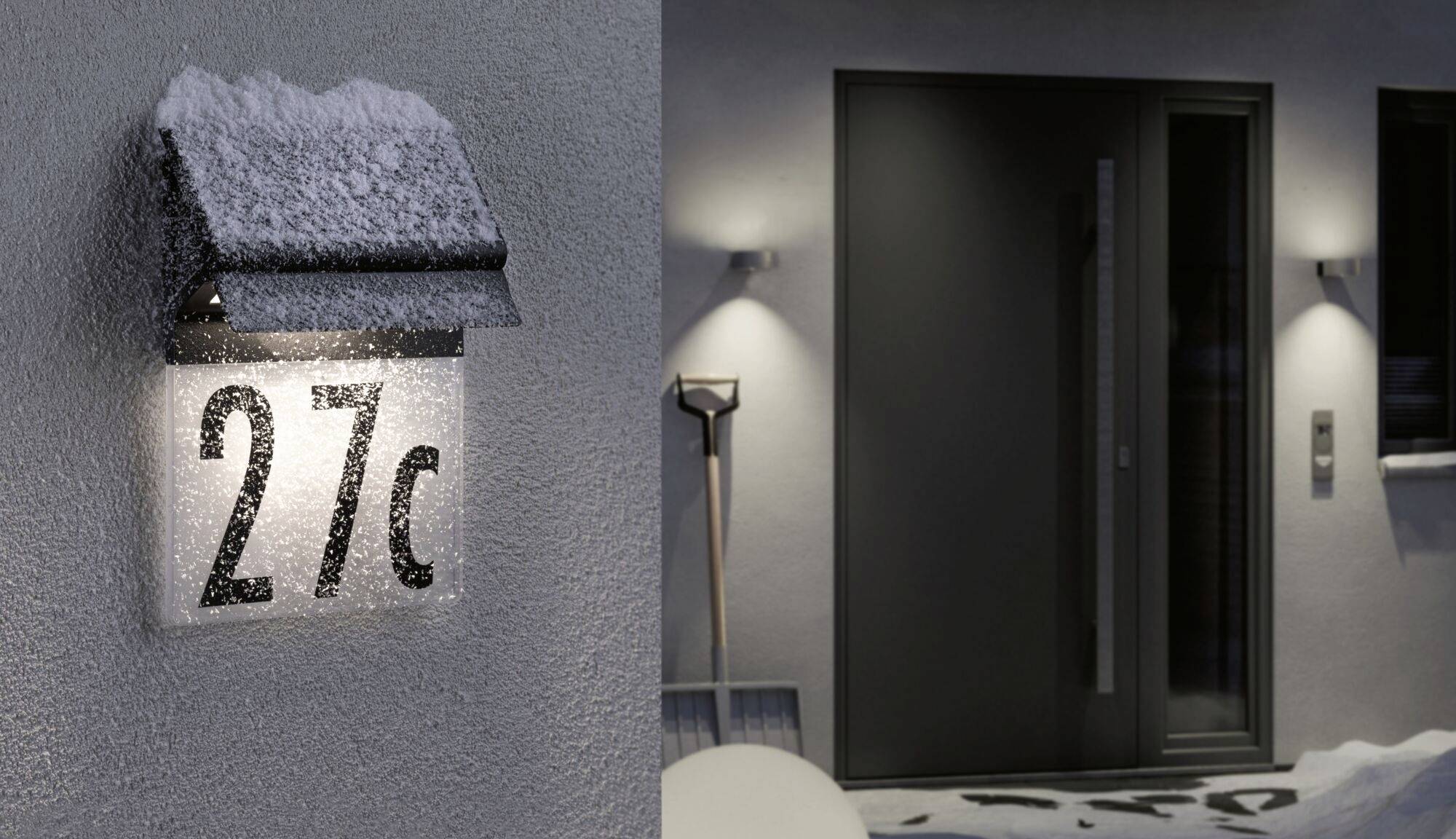 Paulmann 94694 Solar Housenumber Solar-Hausnummernleuchte Warmweiß Schwarz