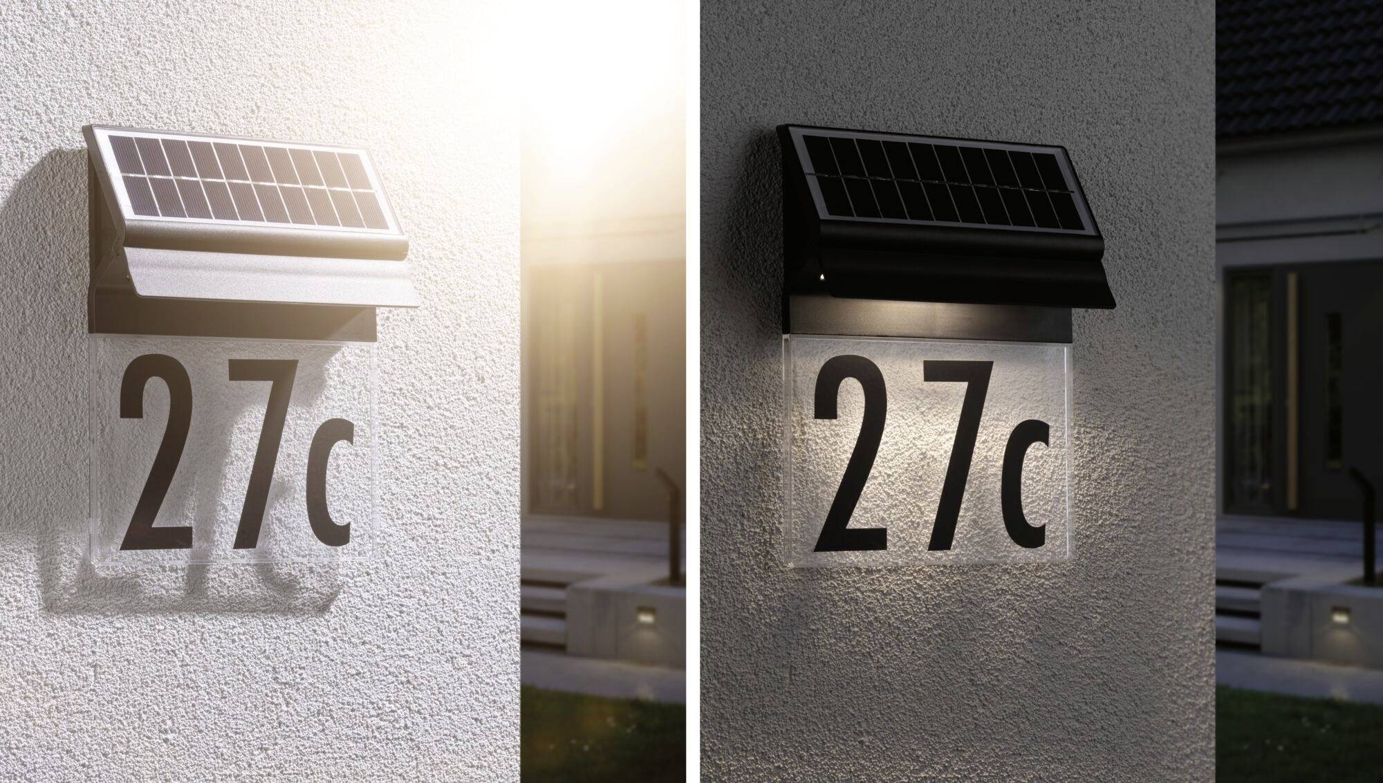 Paulmann 94694 Solar Housenumber Solar-Hausnummernleuchte Warmweiß Schwarz
