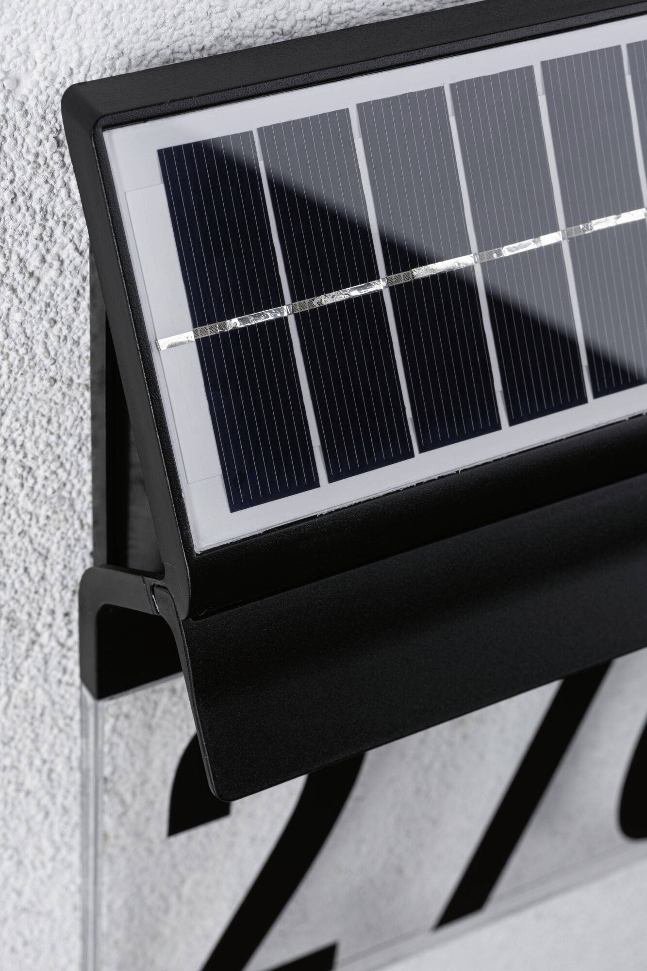 Paulmann 94694 Solar Housenumber Solar-Hausnummernleuchte Warmweiß Schwarz