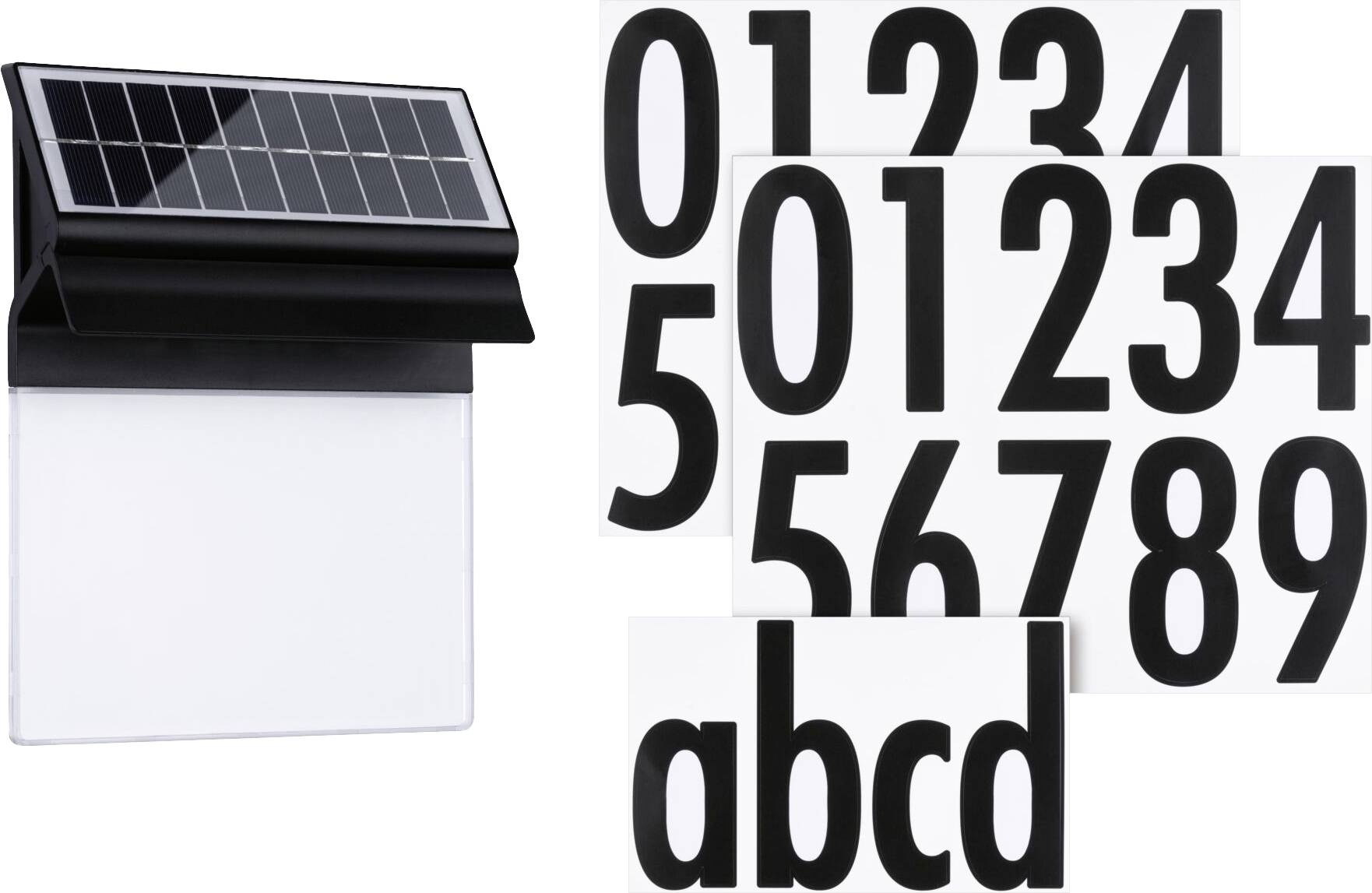 Paulmann 94694 Solar Housenumber Solar-Hausnummernleuchte Warmweiß Schwarz