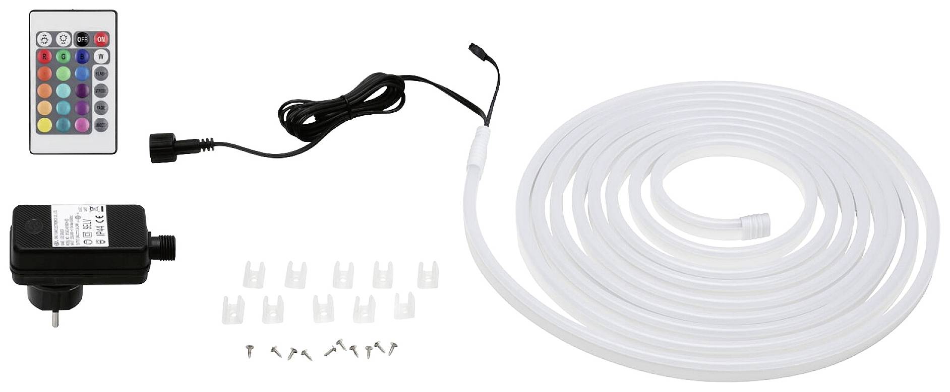 Paulmann Outdoor Stripe Set 5m 78890 LED-Streifen-Komplettset mit Stecker 24V 5m RGB 1 Set