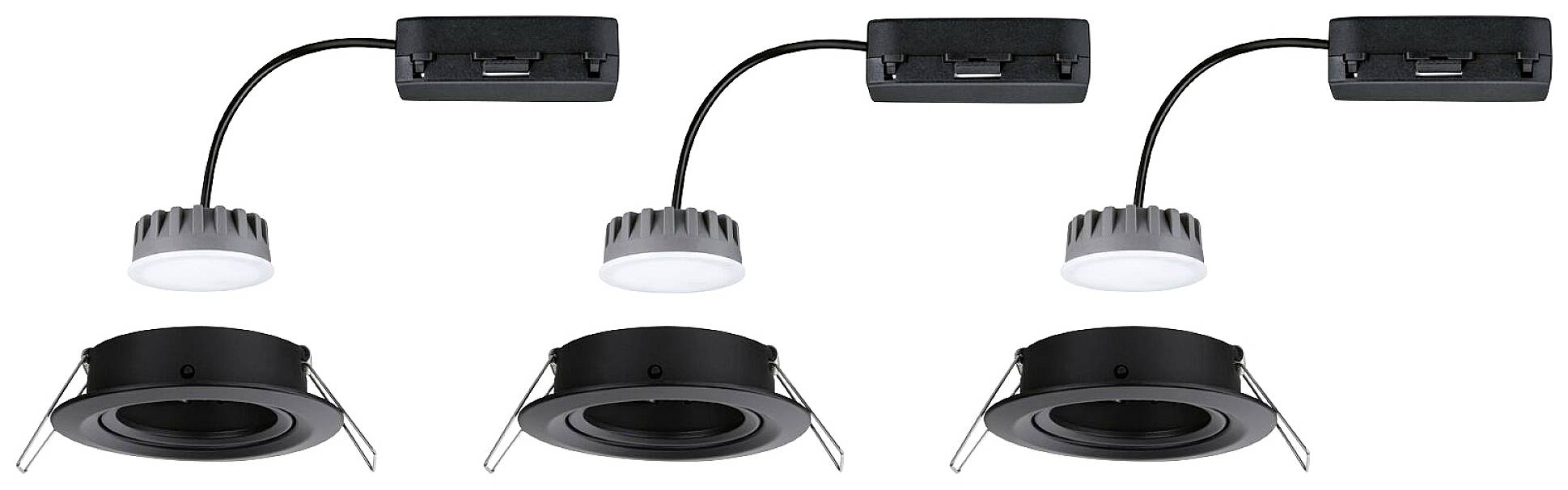 Paulmann 93080 Set Nova Plus LED-Einbauleuchte LED 18W Schwarz