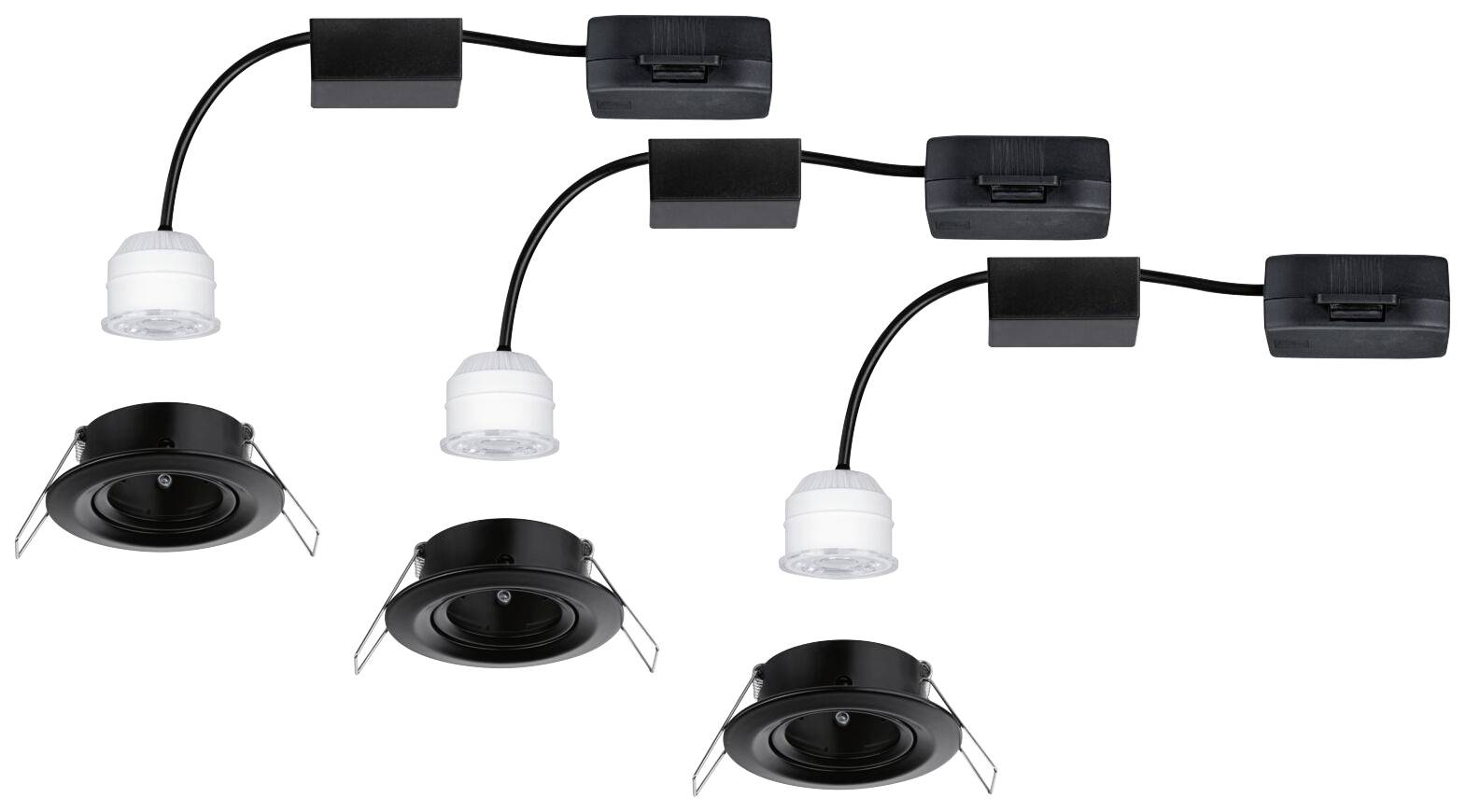 Paulmann 93083 Nova mini LED-Einbauleuchte LED 12W Schwarz