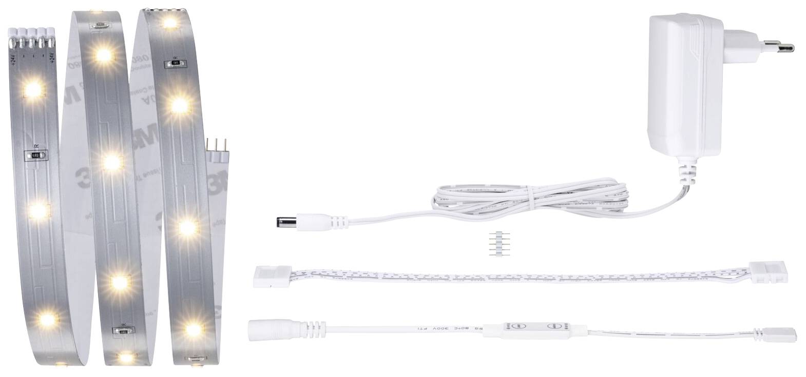 Paulmann Comfort Set Regal 1m 78895 LED-Streifen-Basisset mit Stecker 24V 1m Warmweiß 1 Set
