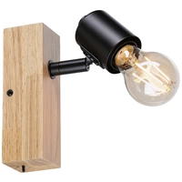 Paulmann Arvid 66770 Wandstrahler E27 Schwarz, Holz (hell) Paulmann Arvid 66770 Wandstrahler E27 Schwarz, Holz (hell)