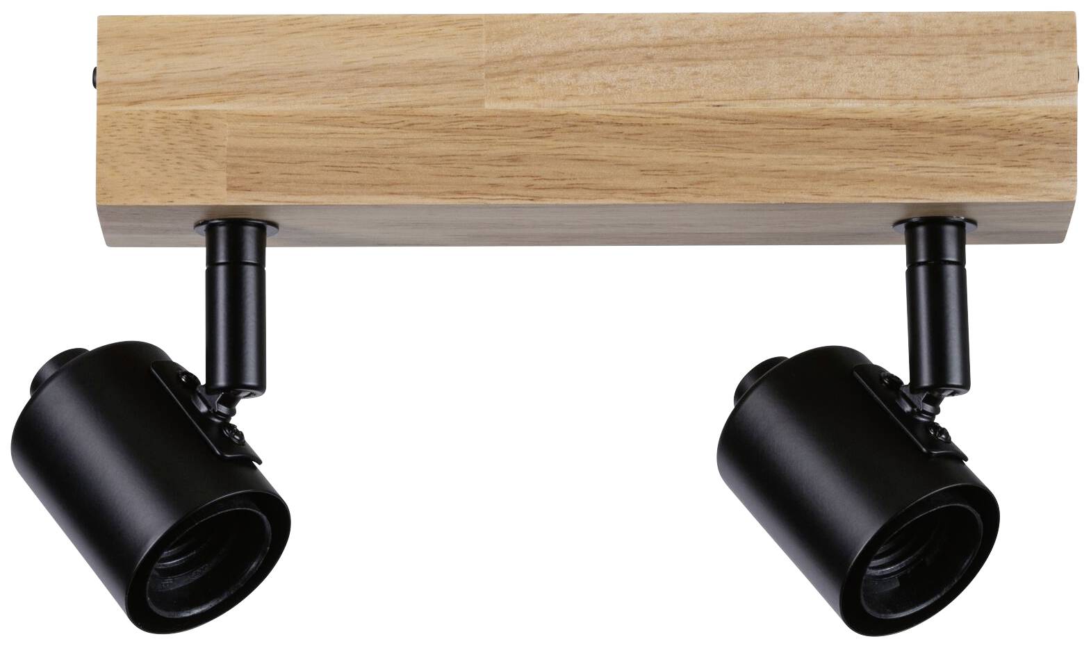 Paulmann Arvid 66771 Wandstrahler E27 Schwarz, Holz (hell)