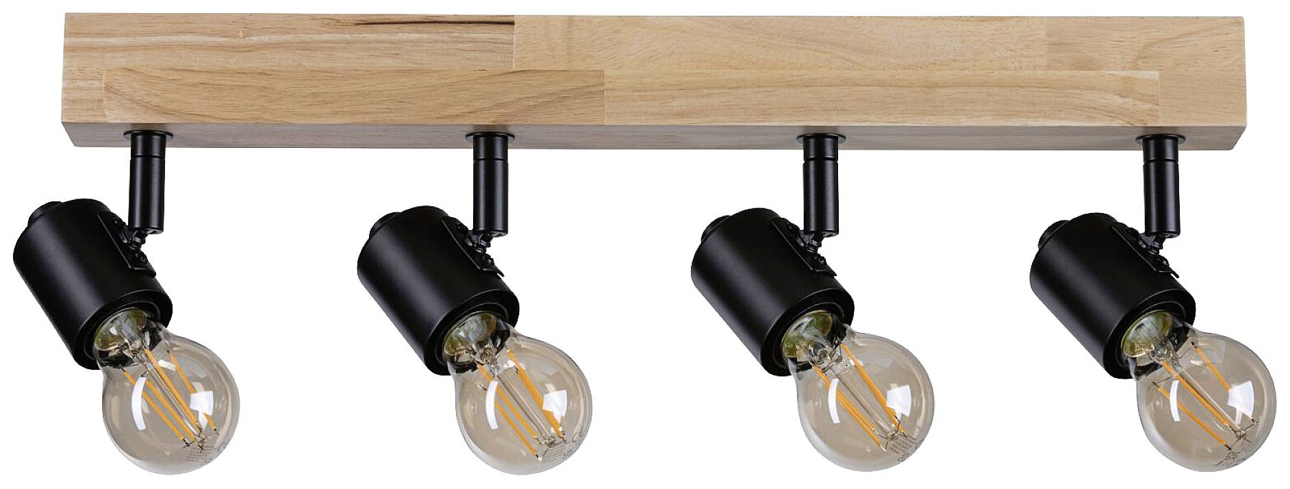 Paulmann Arvid 66773 Wandstrahler E27 Schwarz, Holz (hell)