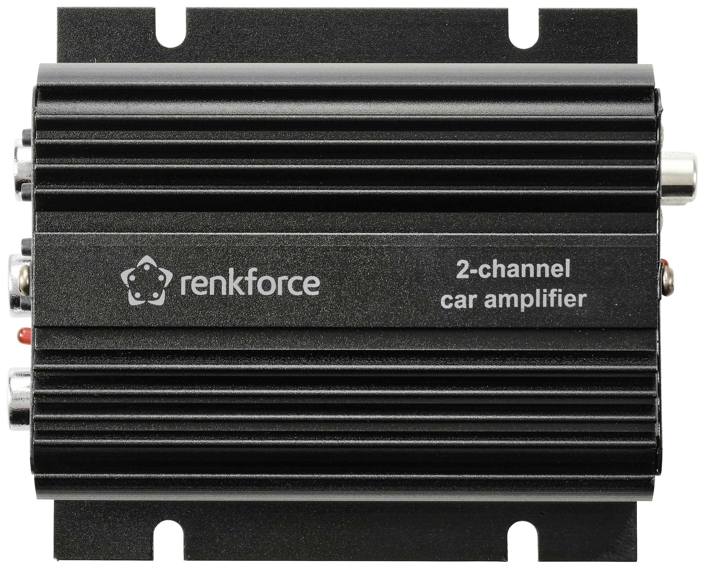 Renkforce RF-CMP-202 2-Kanal Endstufe 100W Bluetooth®-/USB-Audiowiedergabe, Lautstärke-/Bass-/Höhen-Regelung