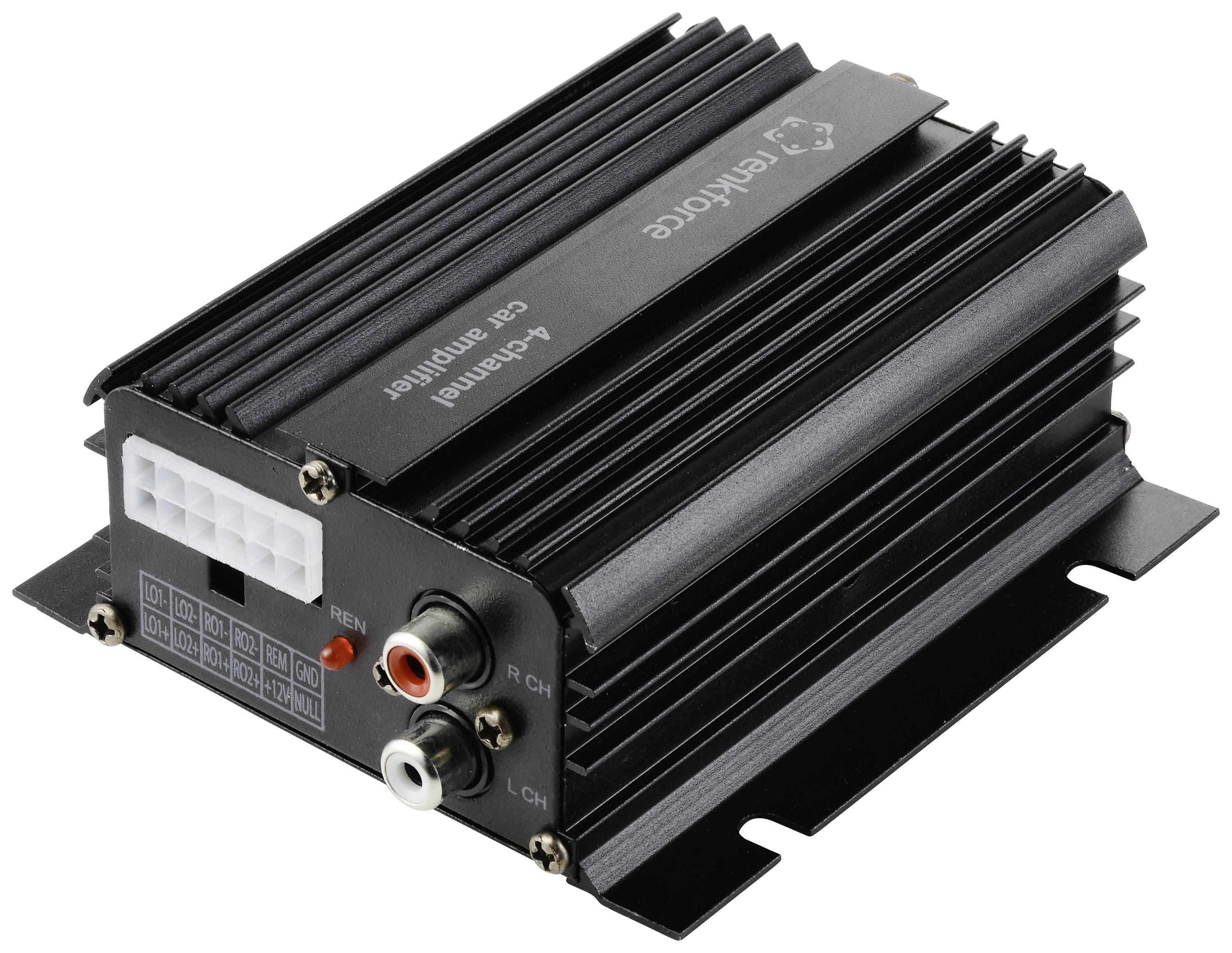 Renkforce RF-CMP-204 4-Kanal Endstufe 200 W Bluetooth®-/USB-Audiowiedergabe, Lautstärke-/Bass-/Höh