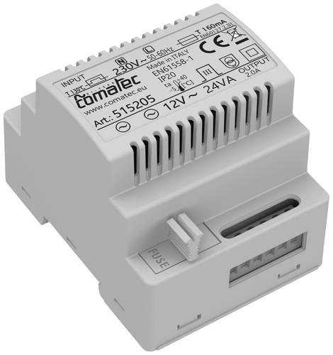 Comatec TBD202412F4 Alimentation rail DIN 12 V/AC 2 A 24 VA Contenu 1 pc(s)