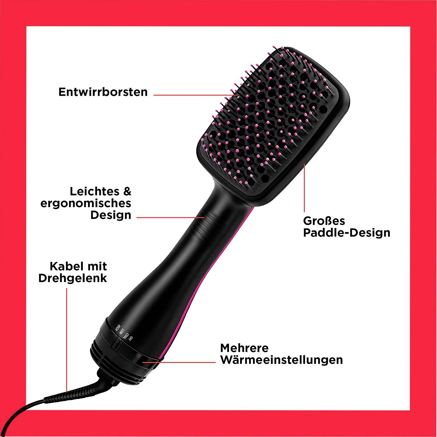 Revlon RVDR5212E - Heißluftbürste - Warm - Schwarz - Pink - 2,5 m - 800 W - 530