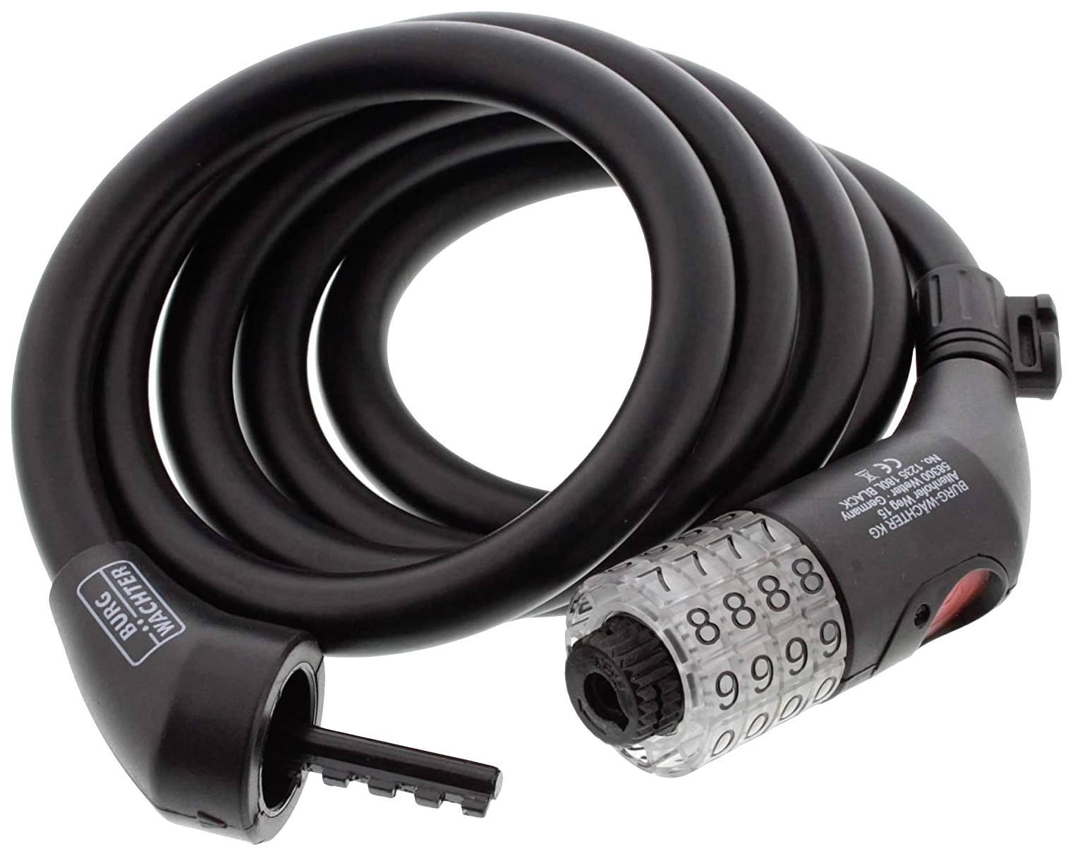 Burg Wächter 1235 180L Kabelschloss Schwarz Zahlenschloss