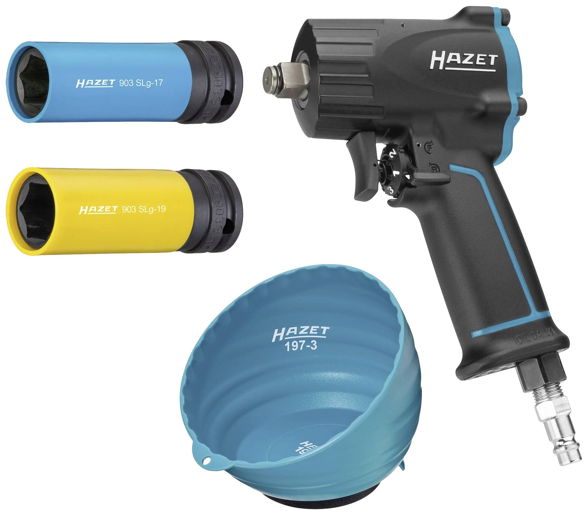 Hazet 9012M/4 9012M/4 Druckluft-Schlagschrauber Drehmoment (max.): 678 Nm