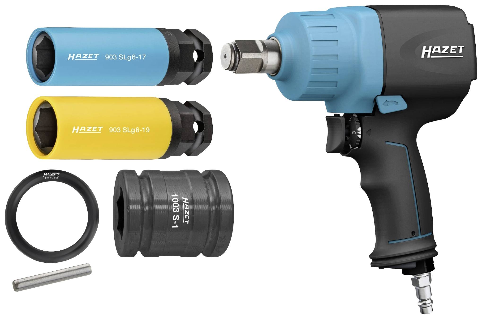 Hazet 9013M/6 9013M/6 Druckluft-Schlagschrauber Drehmoment (max.): 1085 Nm