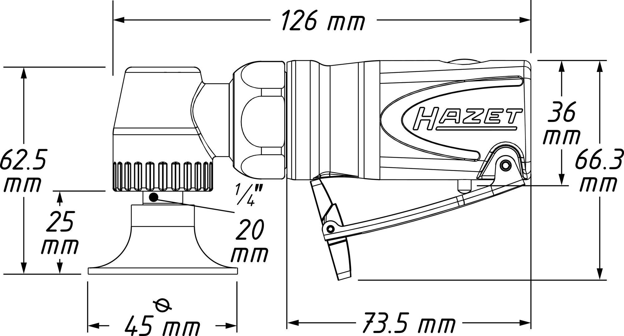 Hazet 9033M-11 Druckluft-Schleifer