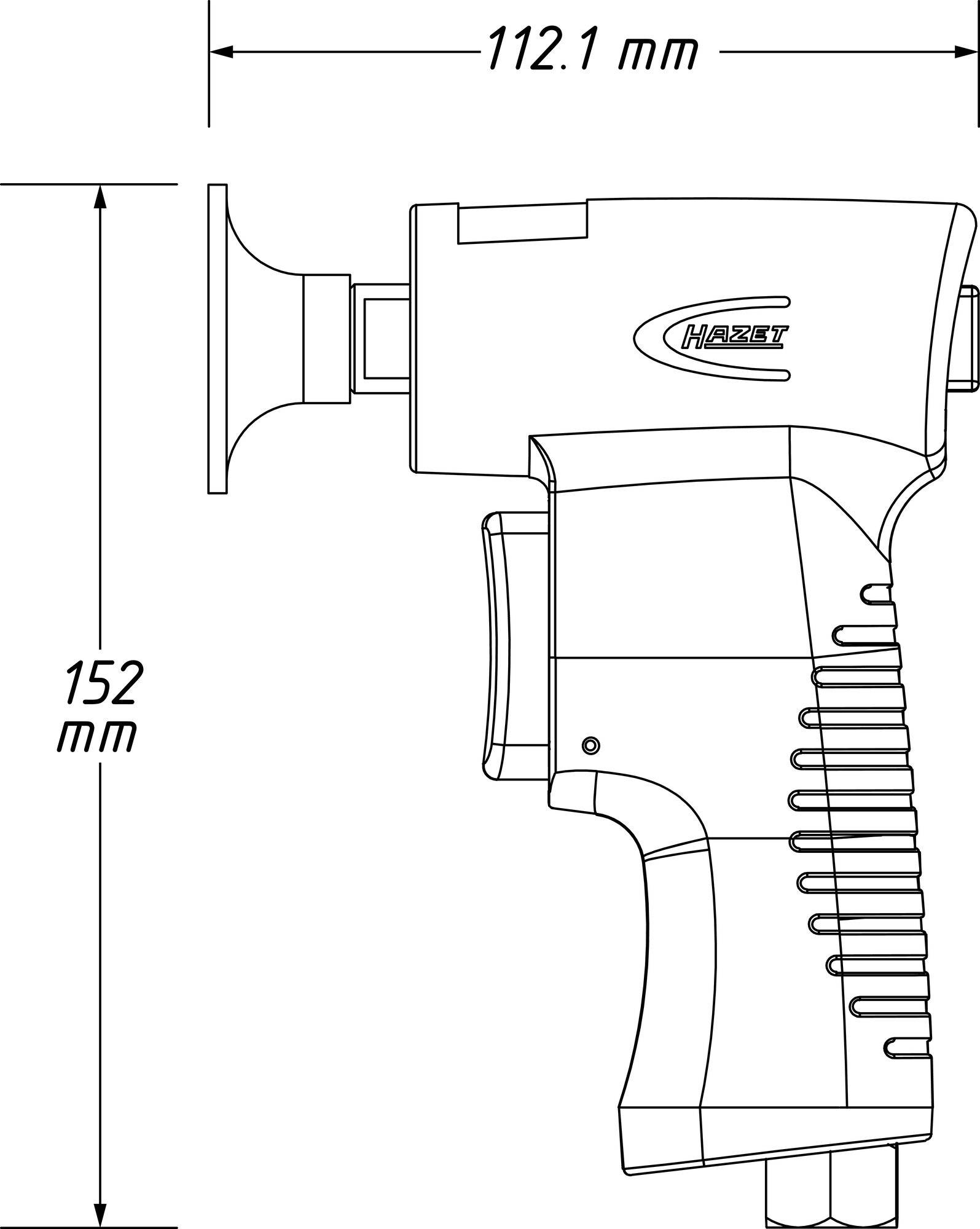 Hazet 9033-11/17 Druckluft-Borstenschleifer