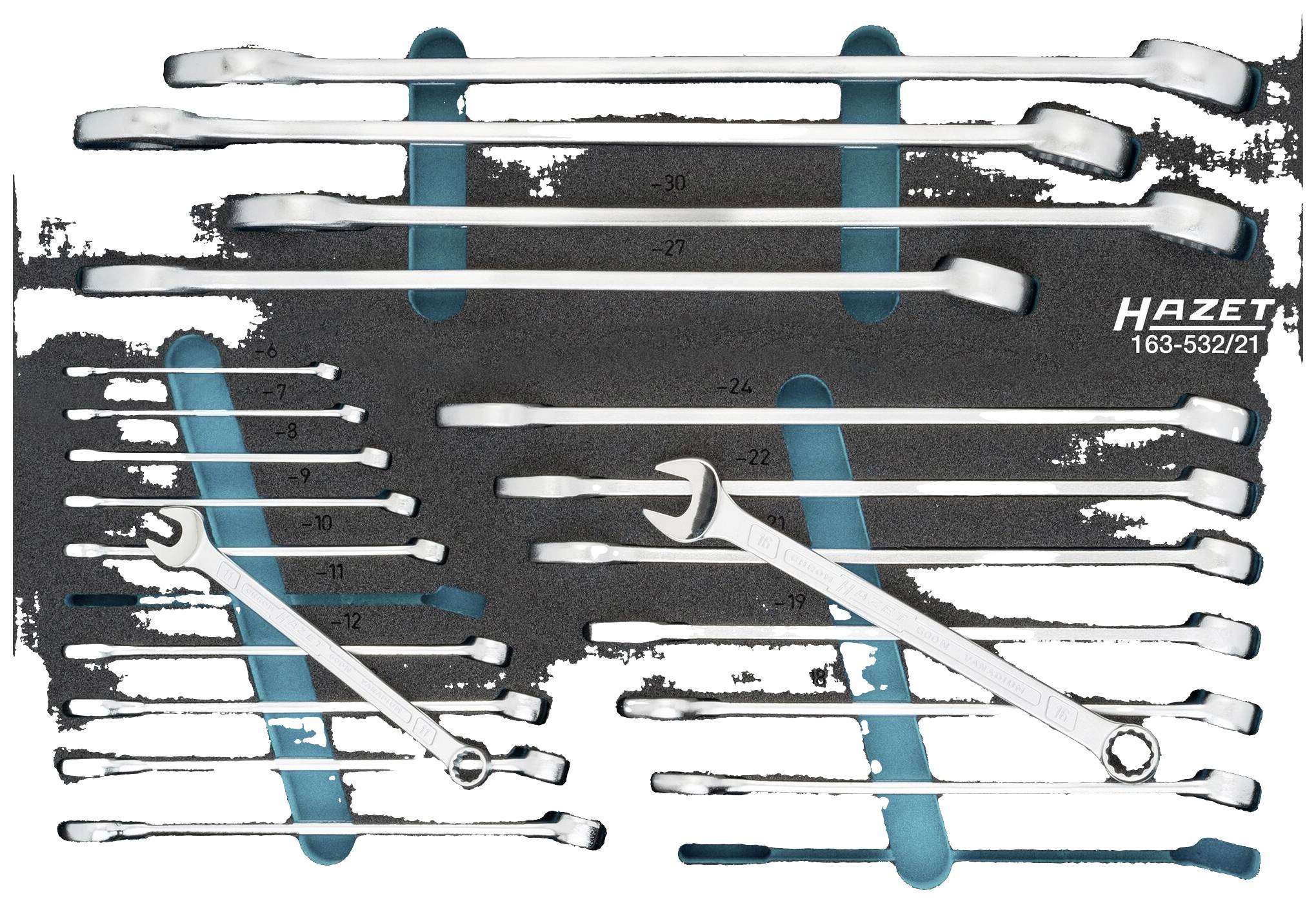 Hazet 163-532/21 163-532/21 Ring-Maulschlüssel-Satz Schlüsselweite (Metrisch) 6 - 34 mm