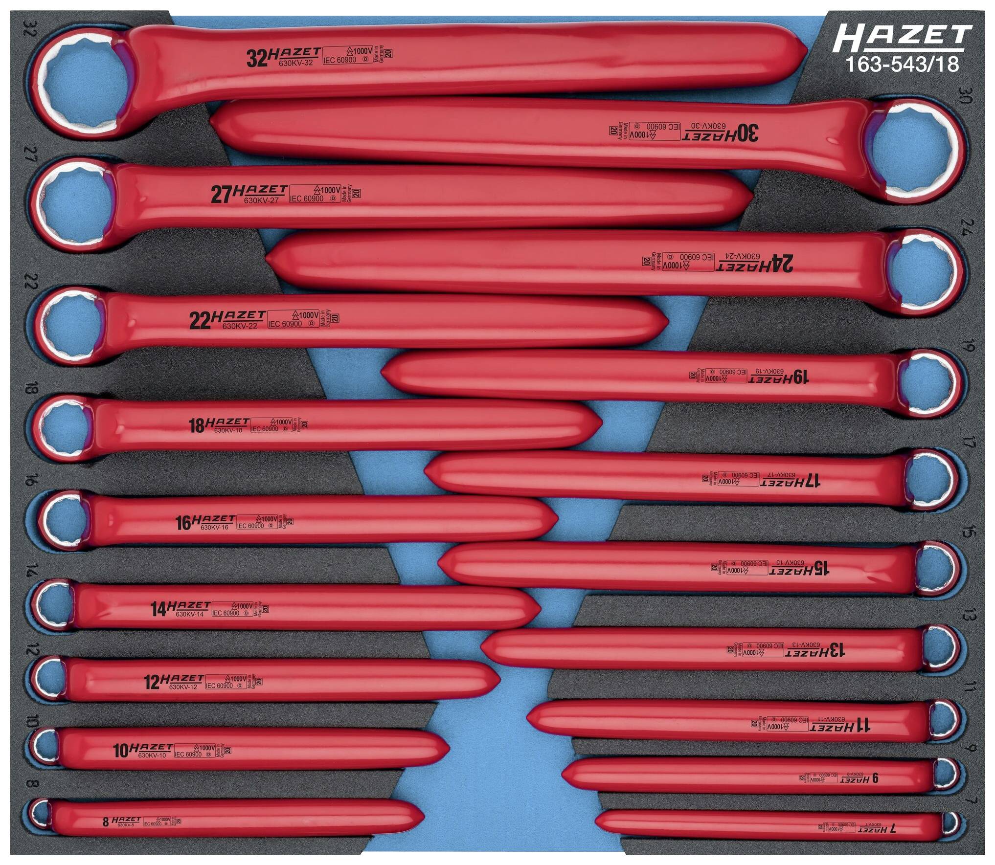 Hazet 163-543/18 163-543/18 Ringschlüssel-Satz Schlüsselweite (Metrisch) 6 - 24mm