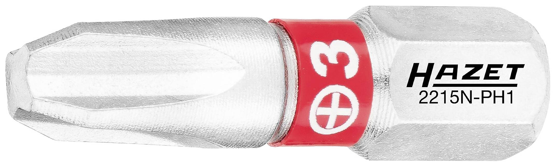 Kreuzschlitz-Bit 'Hazet 2215N-PH1', Größe PH1, mit rotem Band zur leichteren Identifizierung.