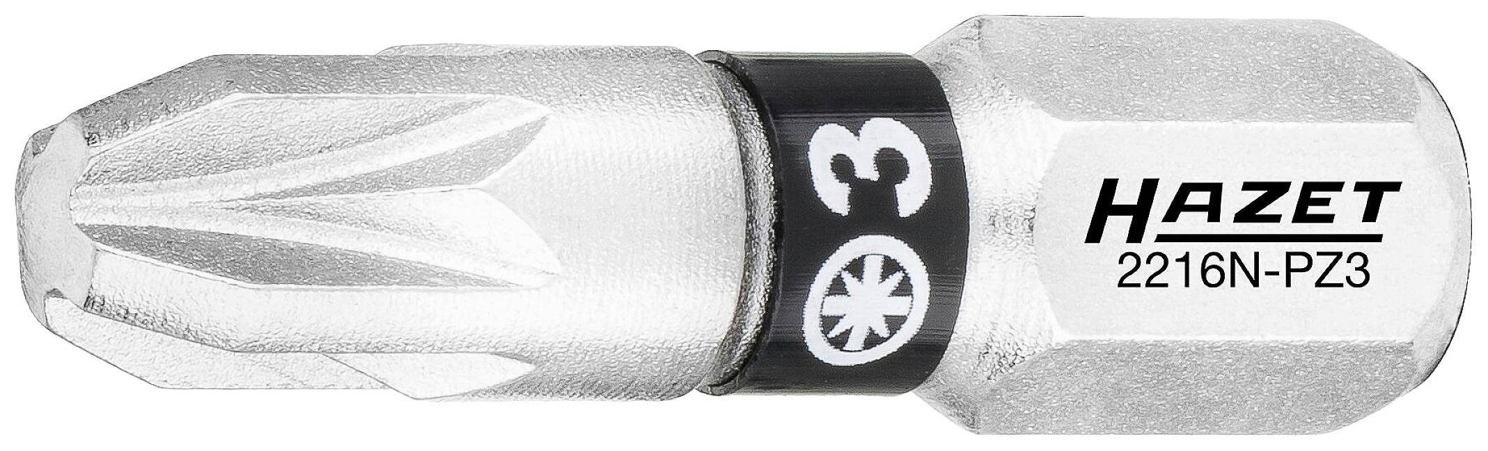 Kreuzschlitz-Bit PZ3 von Hazet, Produktnummer 2216N-PZ3, aus Metall.