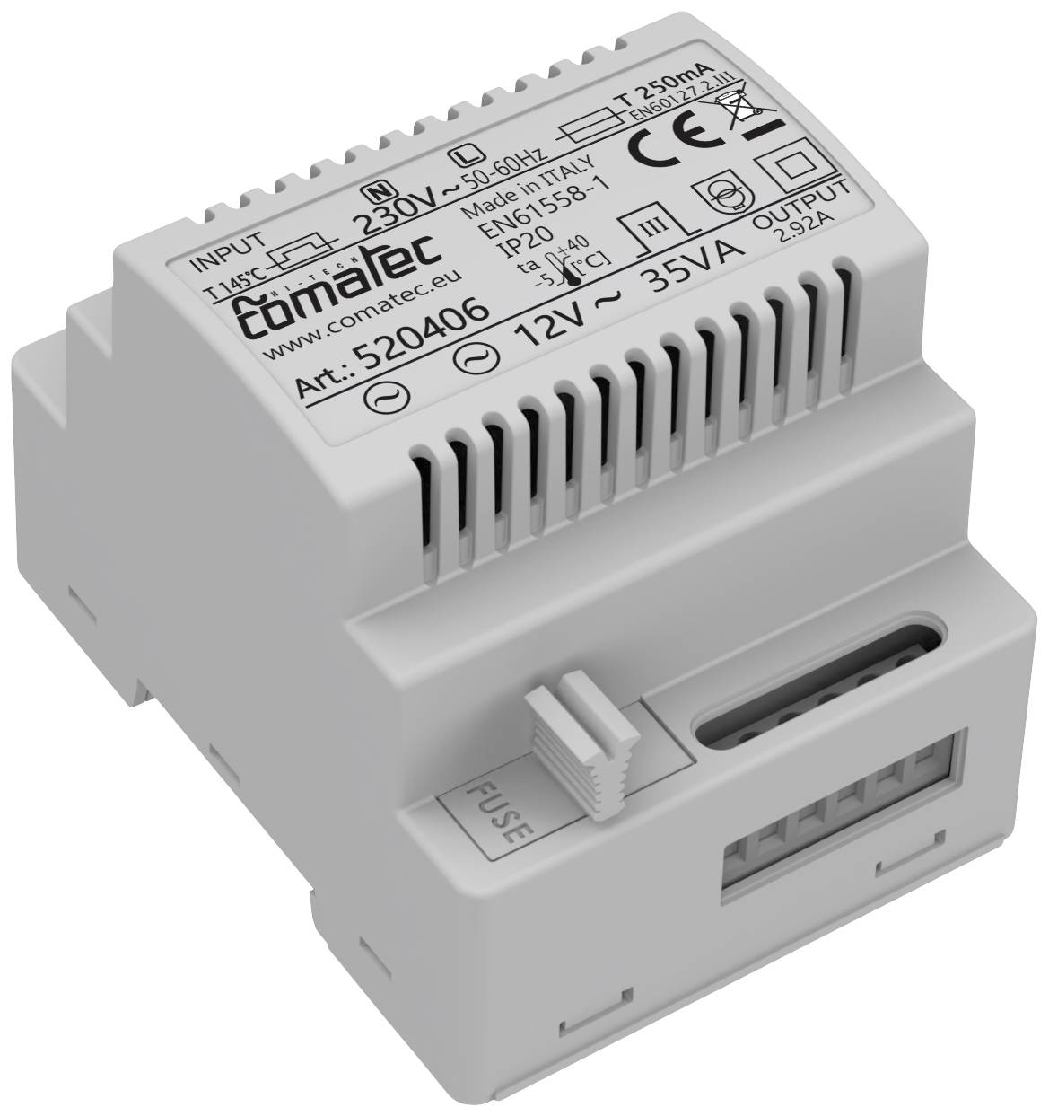 Comatec TBD203512F4 Hutschienen-Netzteil (DIN-Rail) 12 V/AC 2.92A 35 VA Inhalt 1St.