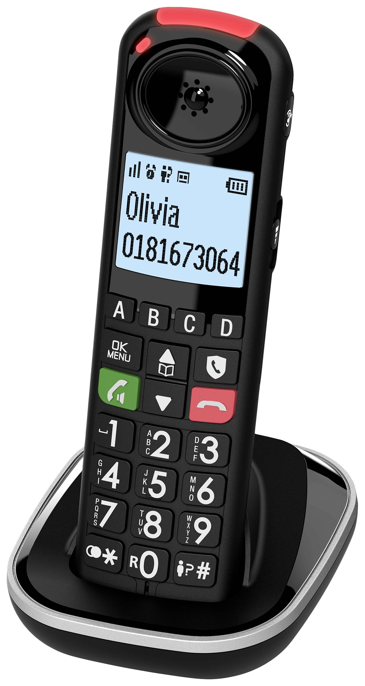 SwissVoice Xtra 3355 Combo Schnurgebundenes Seniorentelefon Anrufbeantworter, Foto-Tasten, Freisprechen, für Hörgeräte kompatibel