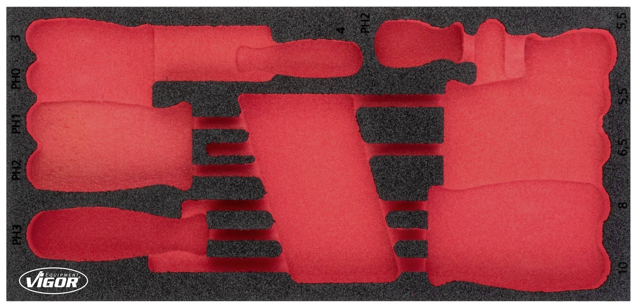 Vigor V4989-L V4989-L Schaumstoffeinlage (L x B) 393 mm x 188 mm