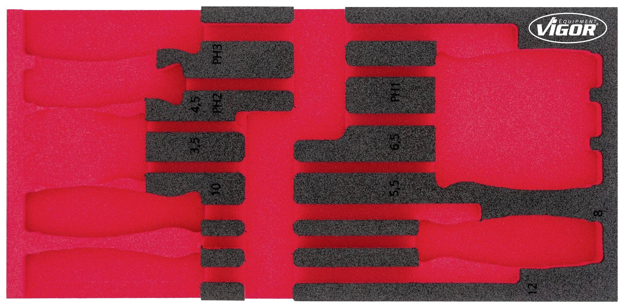 Vigor V5068-L V5068-L Schaumstoffeinlage (L x B) 393mm x 188mm