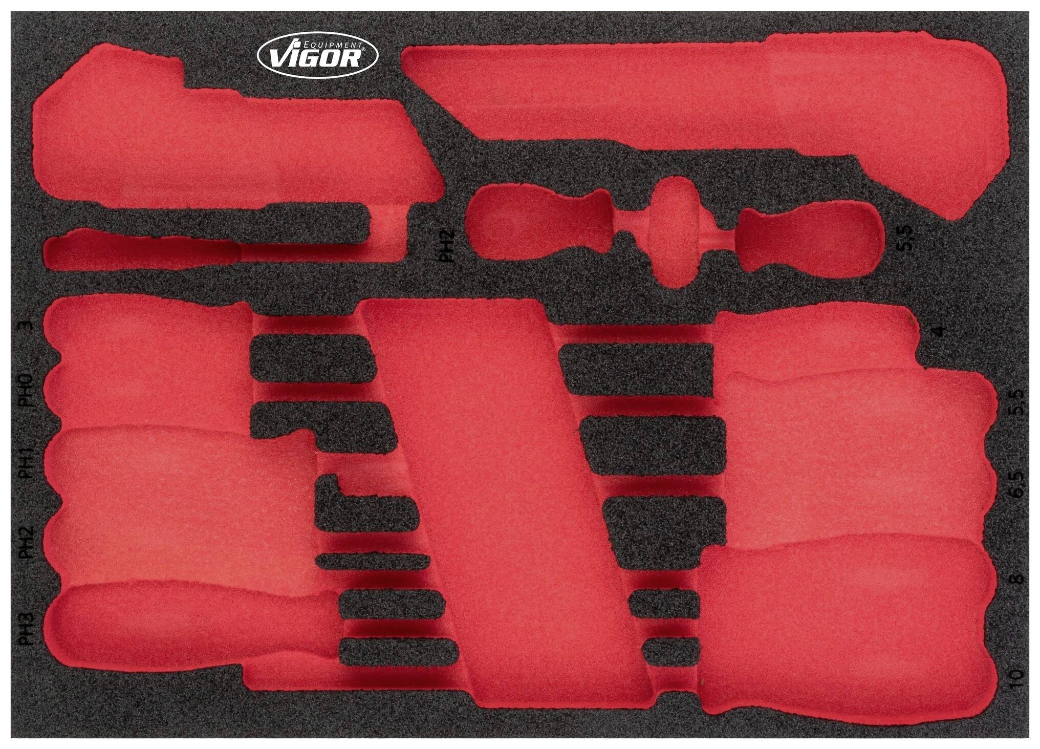 Vigor V5081-L V5081-L Schaumstoffeinlage (L x B) 393 mm x 282 mm