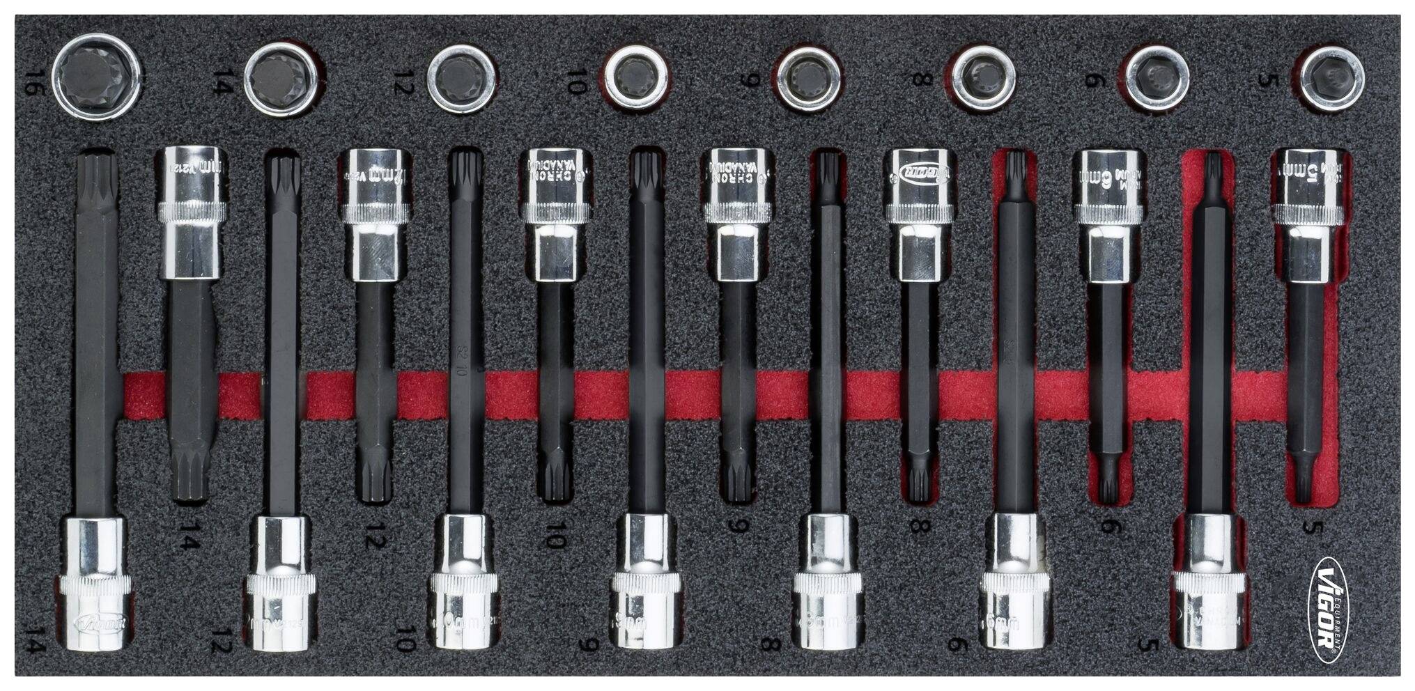 Vigor V5091 Schraubendrehereinsatz-Set V5091