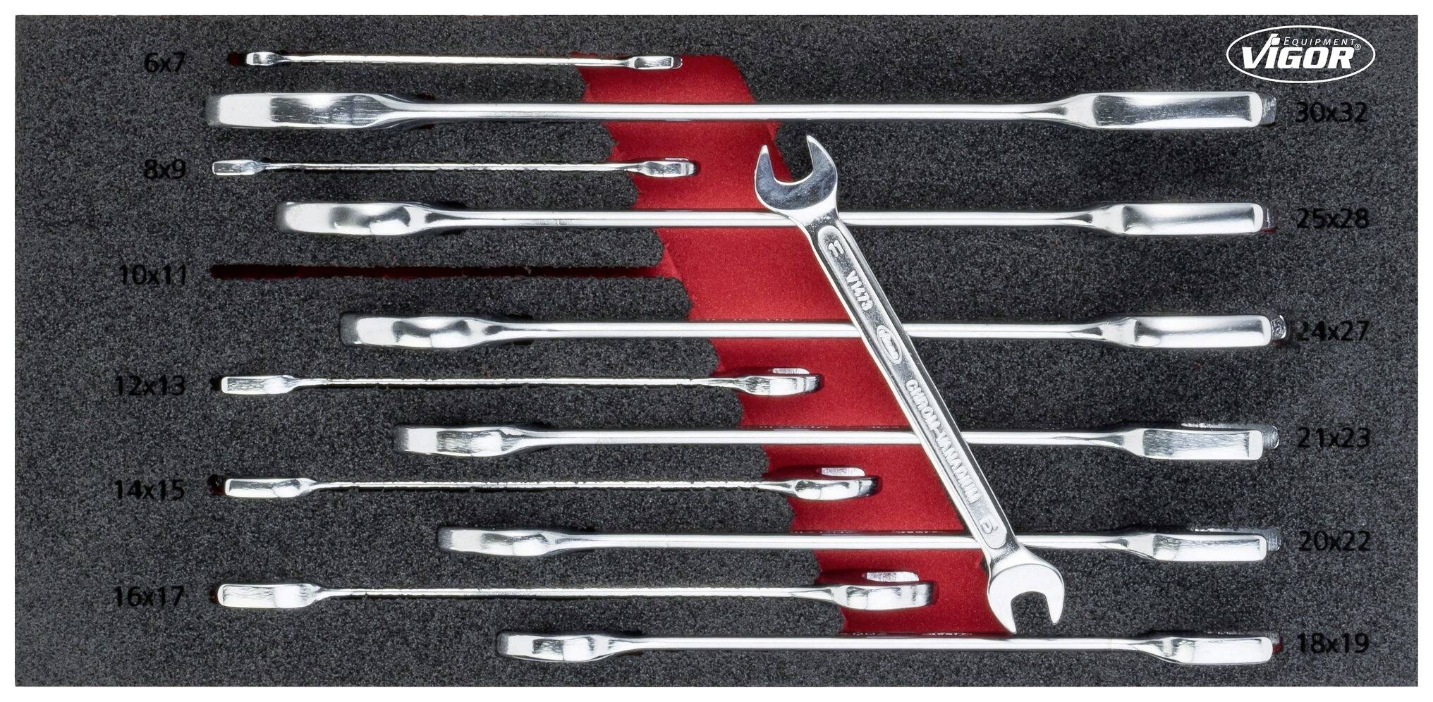 Vigor V6721 V6721 Doppel-Maulschlüssel-Satz Schlüsselweite (Metrisch) 6 - 32mm